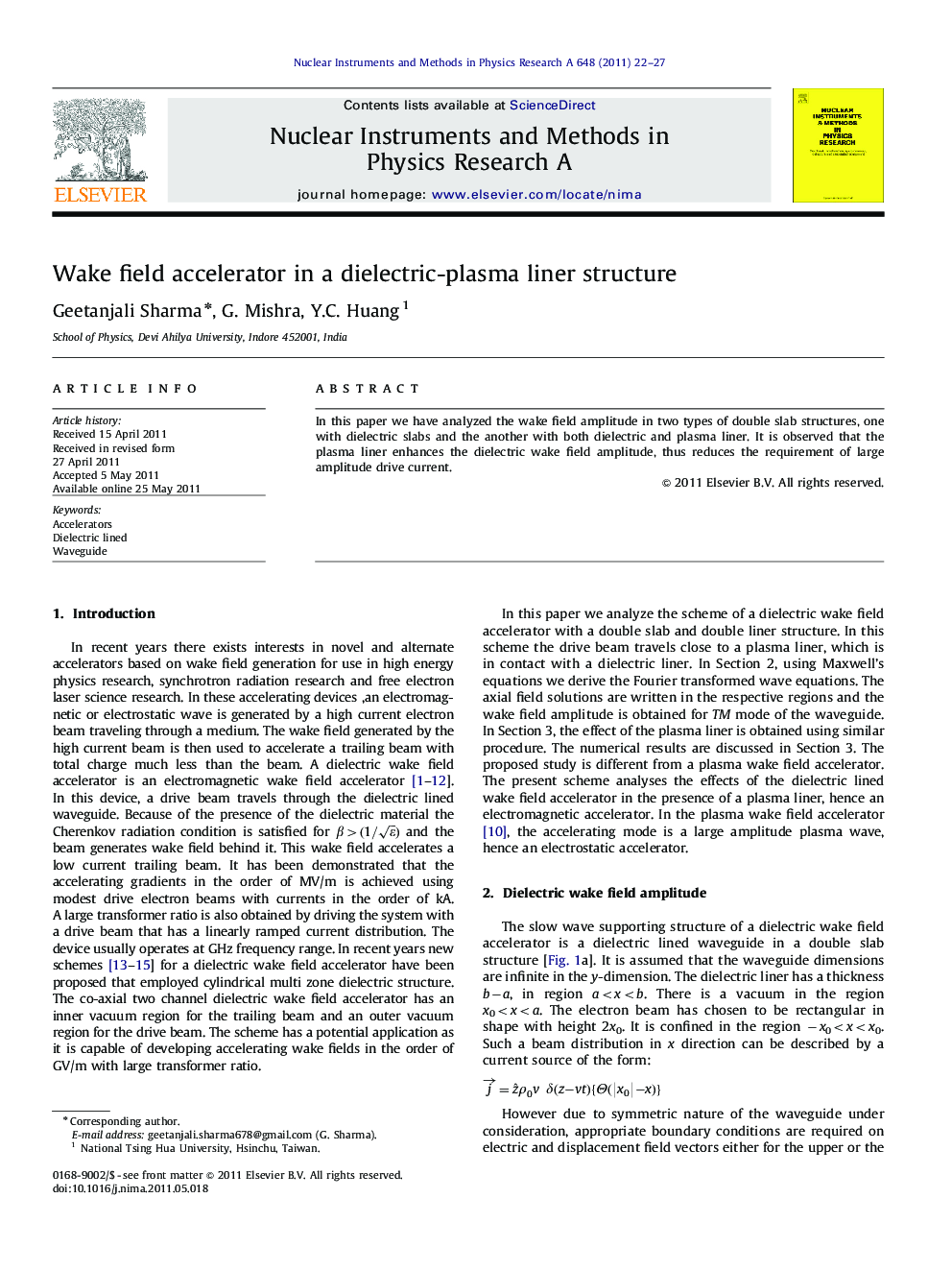 Wake field accelerator in a dielectric-plasma liner structure