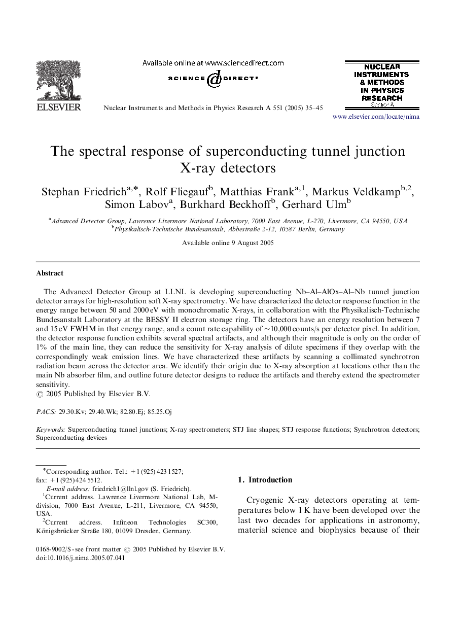 The spectral response of superconducting tunnel junction X-ray detectors