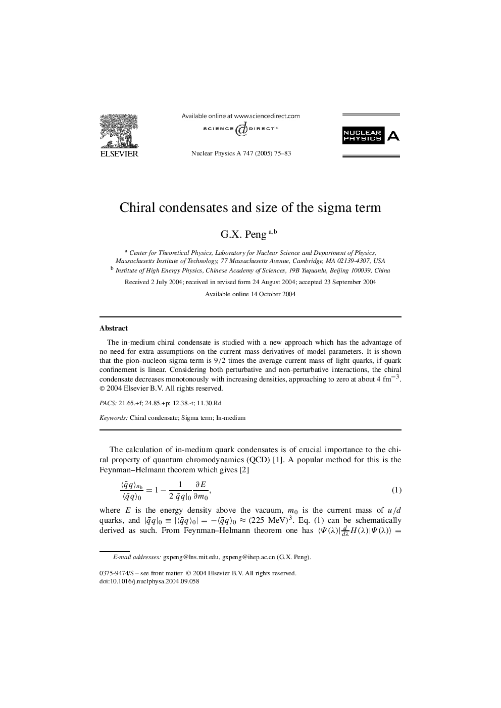 Chiral condensates and size of the sigma term