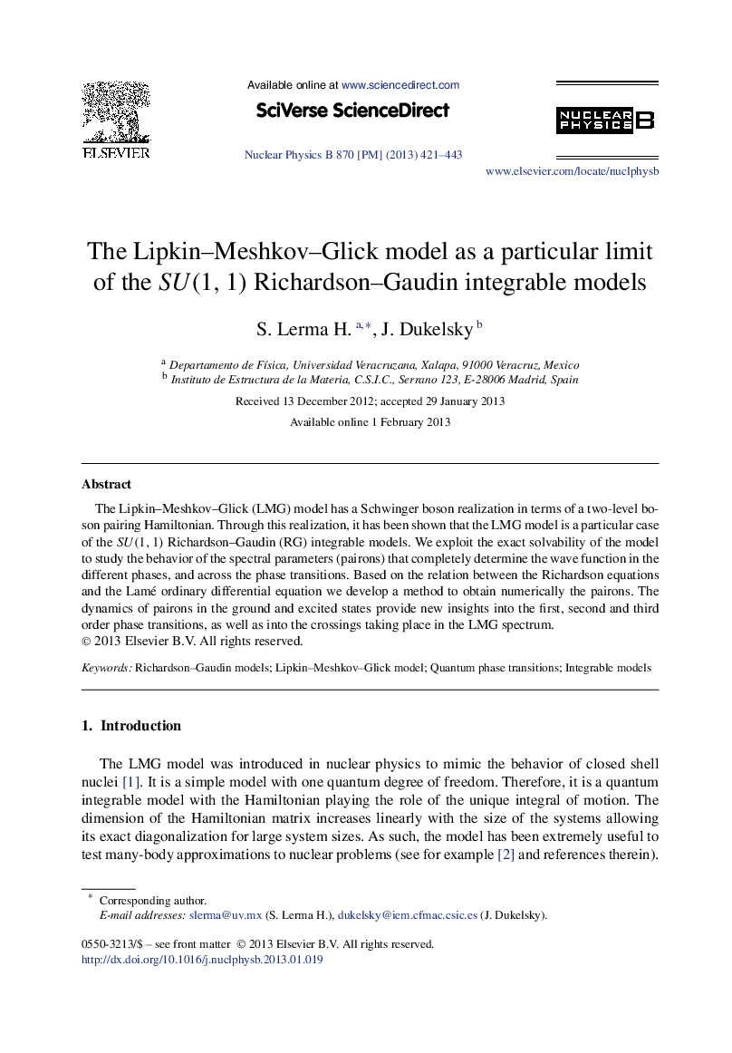 The Lipkin-Meshkov-Glick model as a particular limit of the SU(1,1) Richardson-Gaudin integrable models