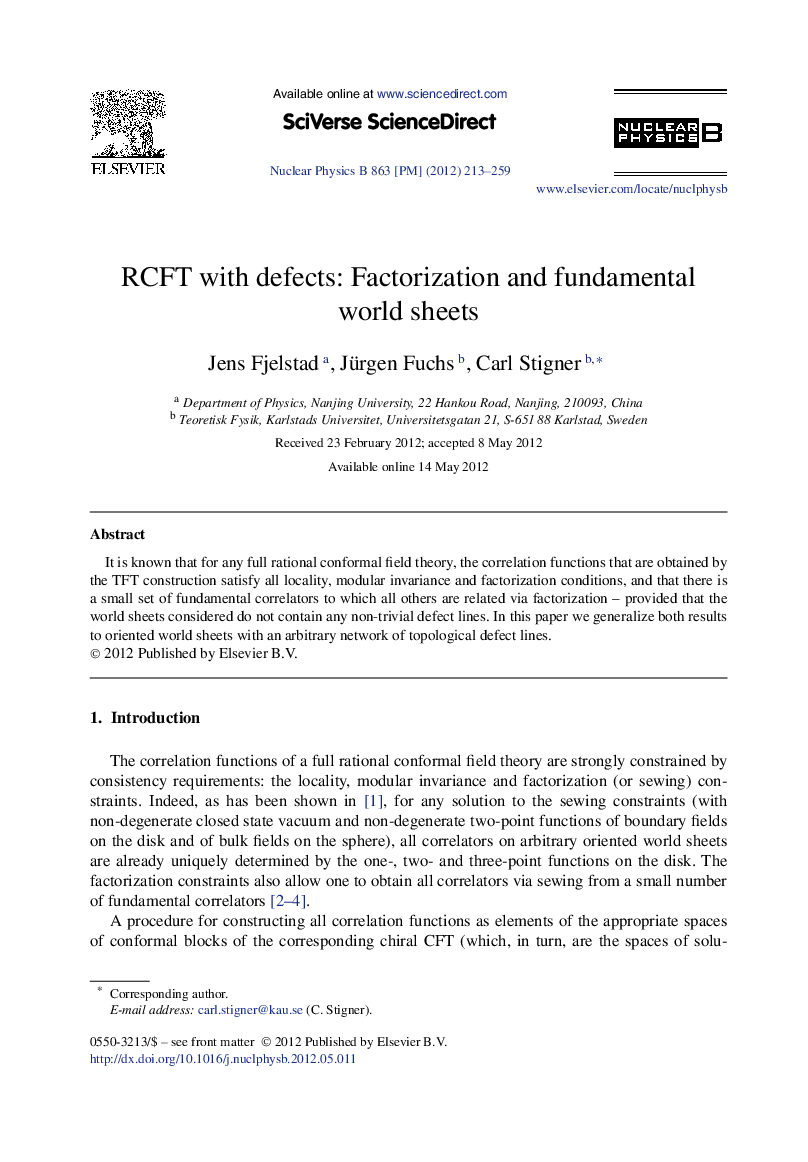 RCFT with defects: Factorization and fundamental world sheets