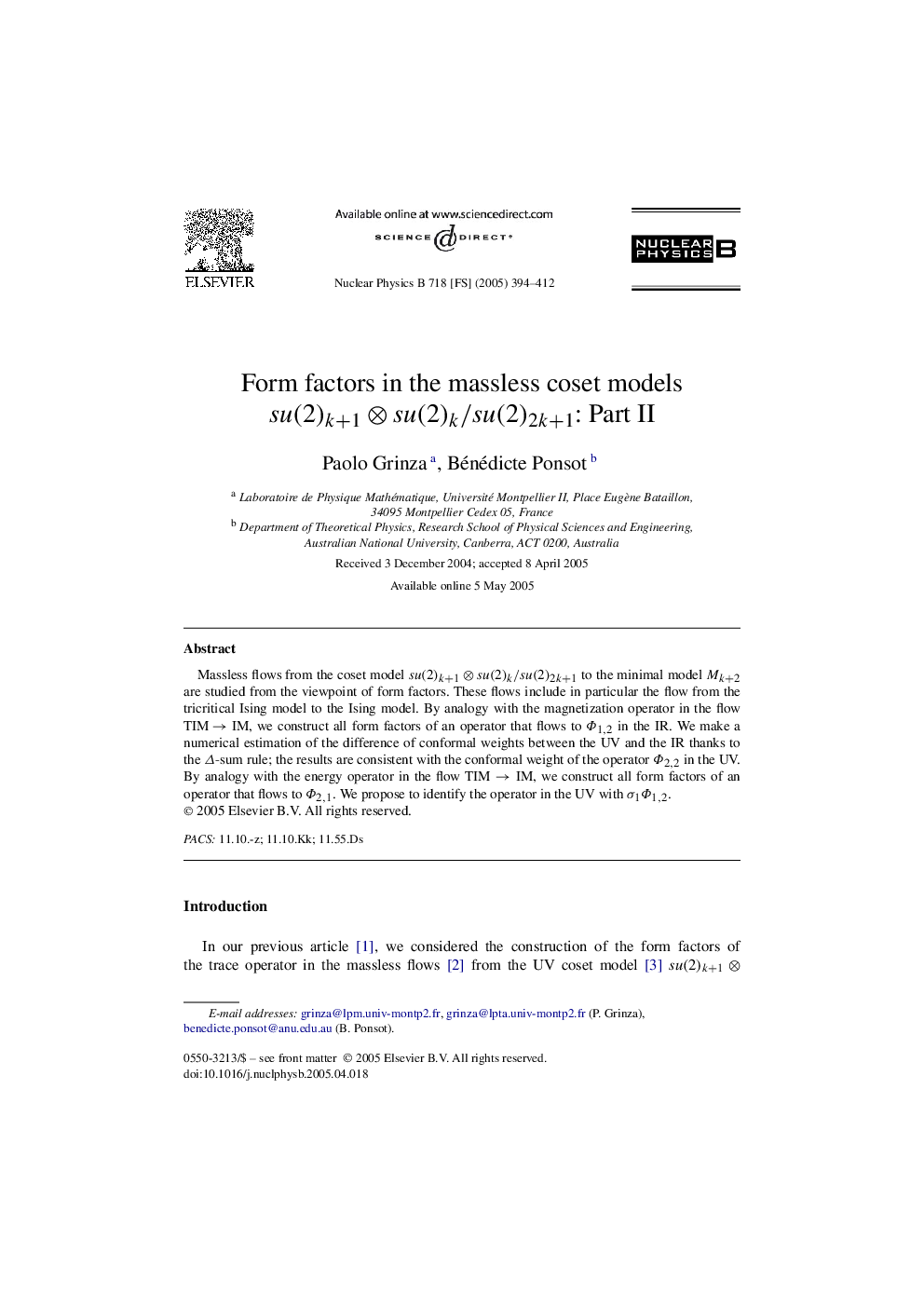 Form factors in the massless coset models su(2)k+1âsu(2)k/su(2)2k+1: Part II