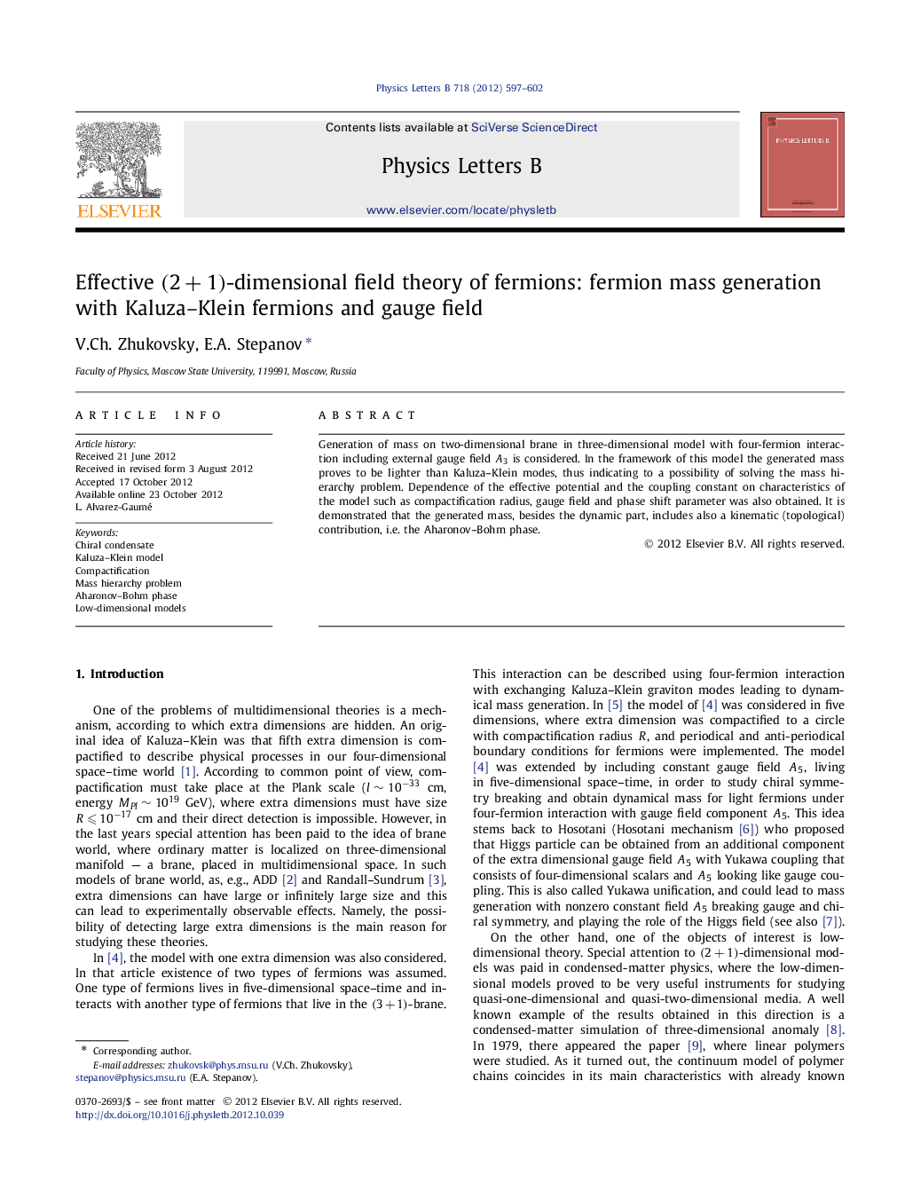 Effective (2+1)-dimensional field theory of fermions: fermion mass generation with Kaluza-Klein fermions and gauge field