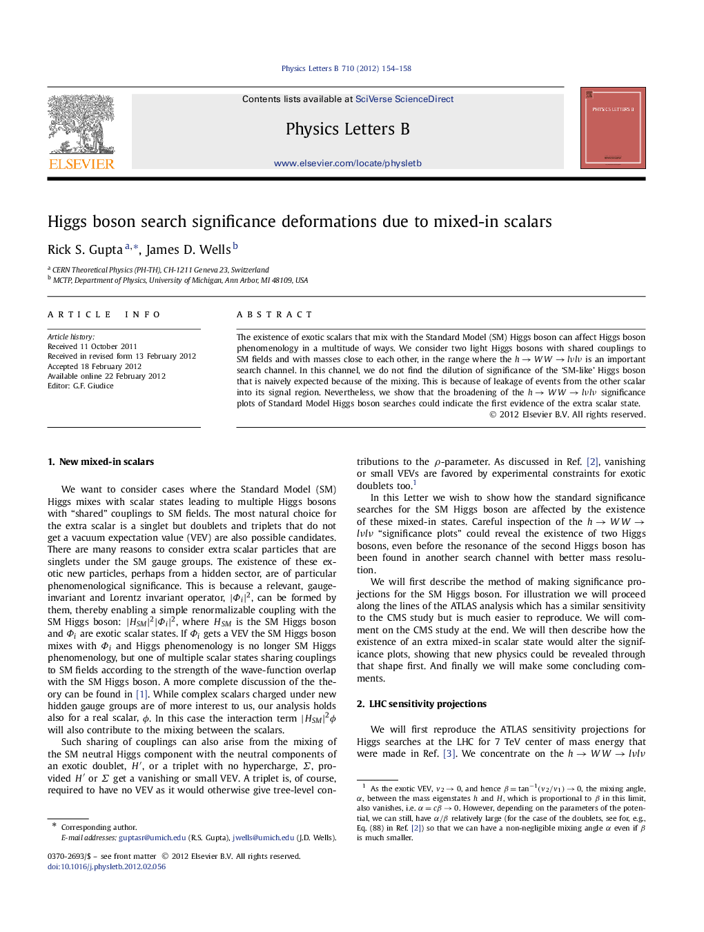 Higgs boson search significance deformations due to mixed-in scalars