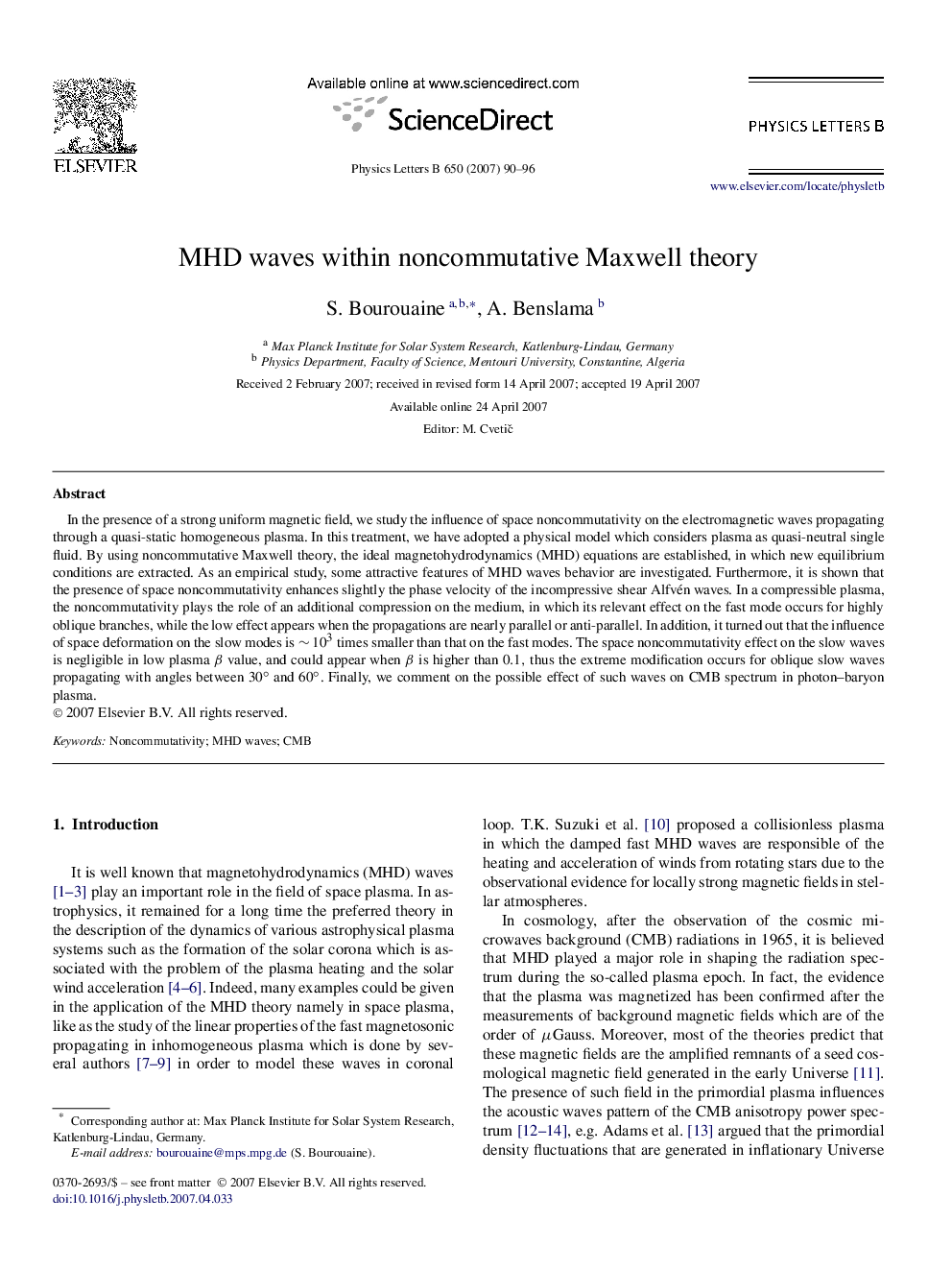 MHD waves within noncommutative Maxwell theory