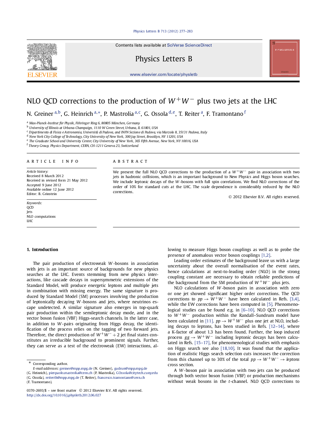 NLO QCD corrections to the production of W+Wâ plus two jets at the LHC