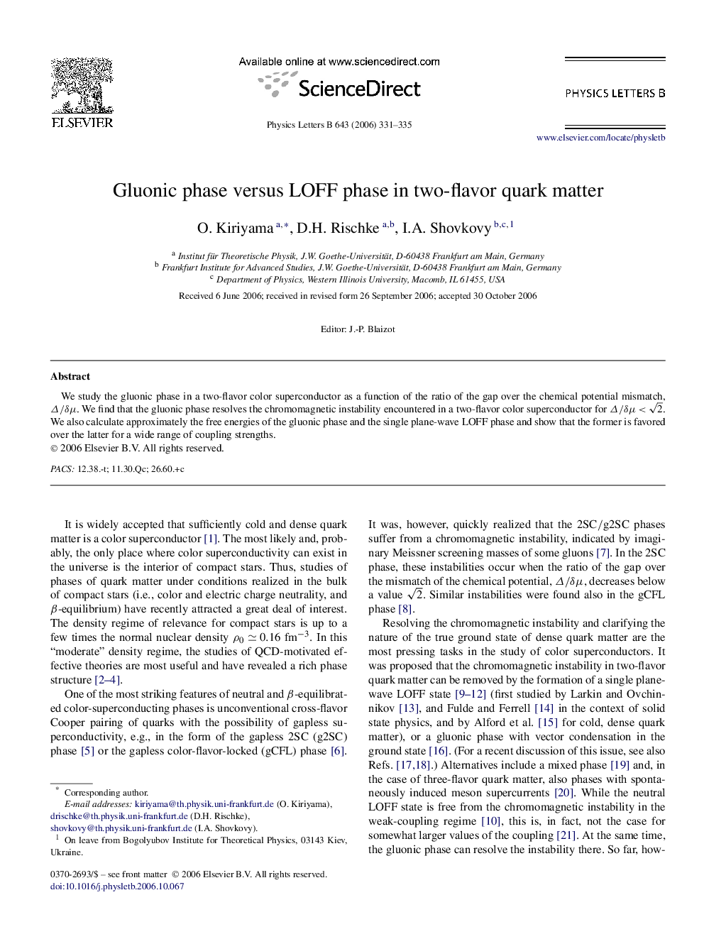 Gluonic phase versus LOFF phase in two-flavor quark matter