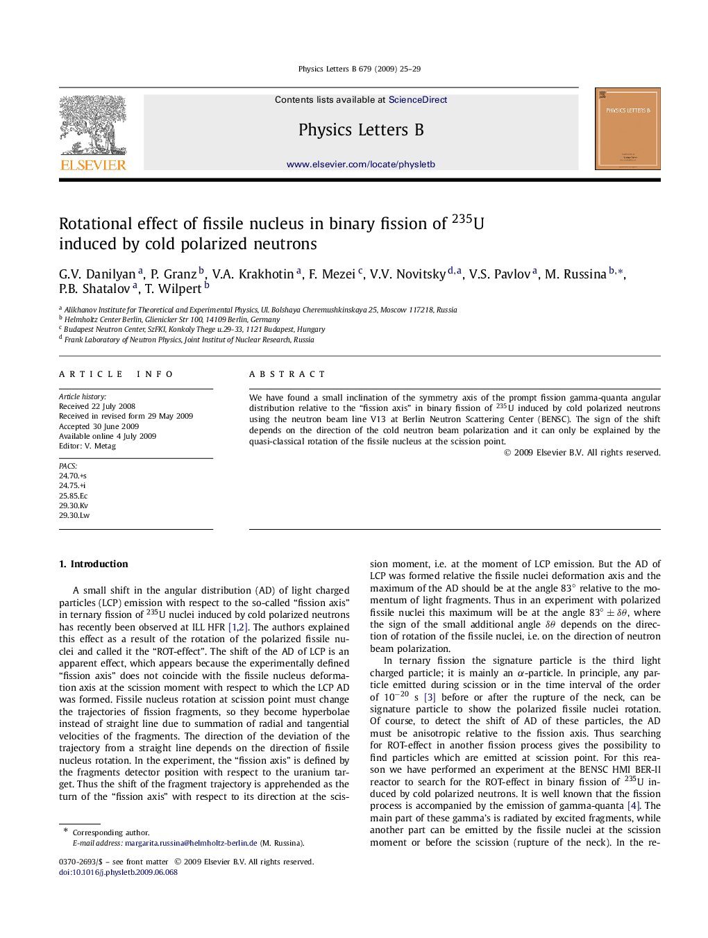 Rotational effect of fissile nucleus in binary fission of 235U induced by cold polarized neutrons