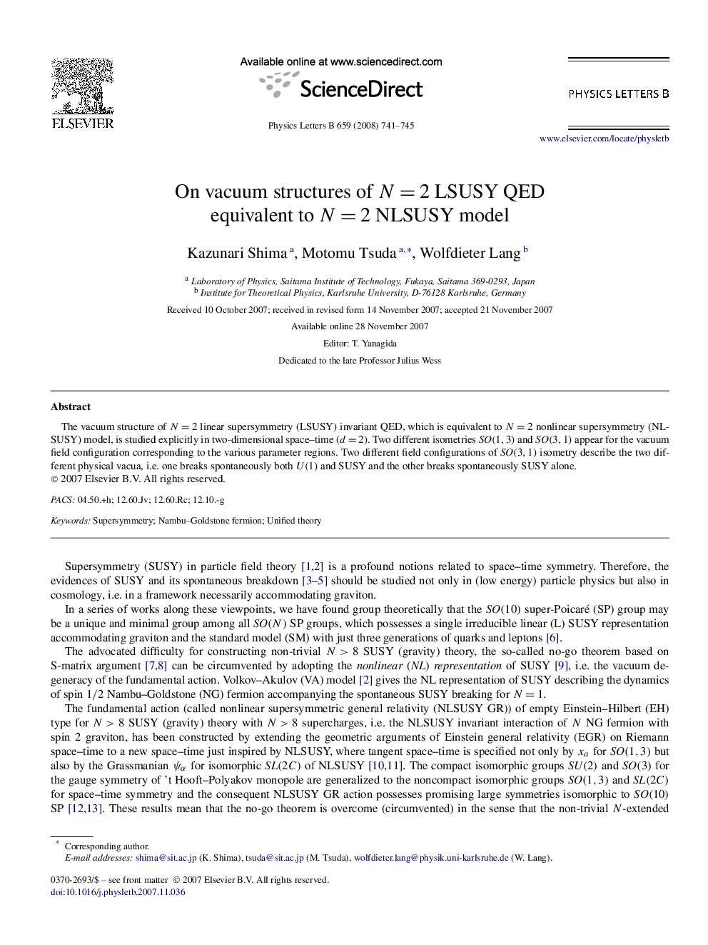 On vacuum structures of N=2 LSUSY QED equivalent to N=2 NLSUSY model