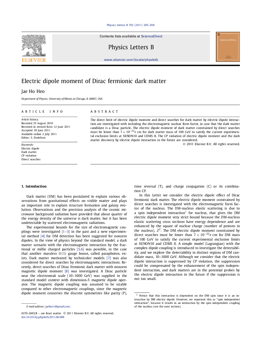 Electric dipole moment of Dirac fermionic dark matter