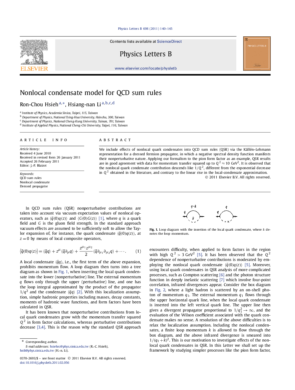 Nonlocal condensate model for QCD sum rules