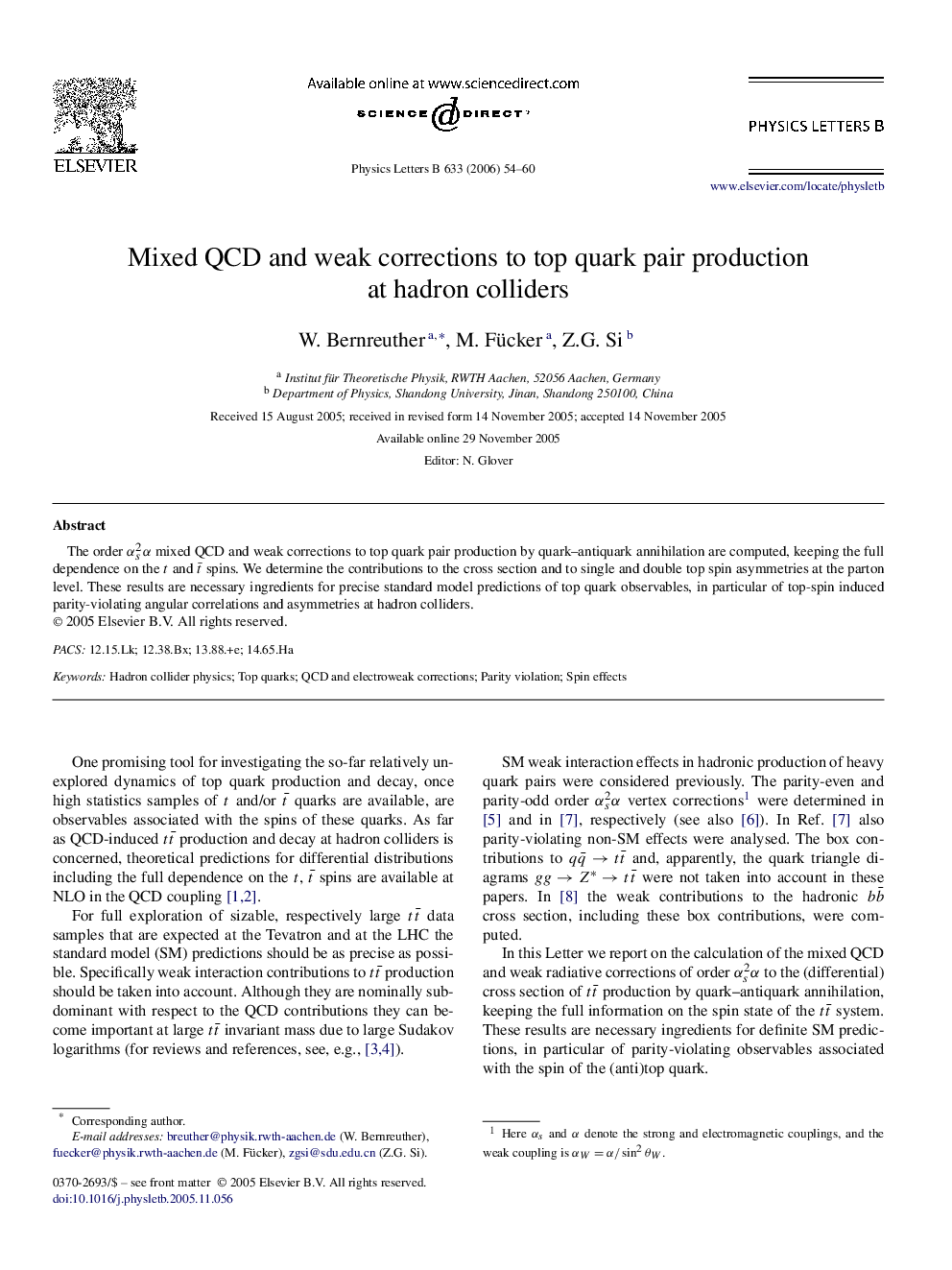 Mixed QCD and weak corrections to top quark pair production at hadron colliders