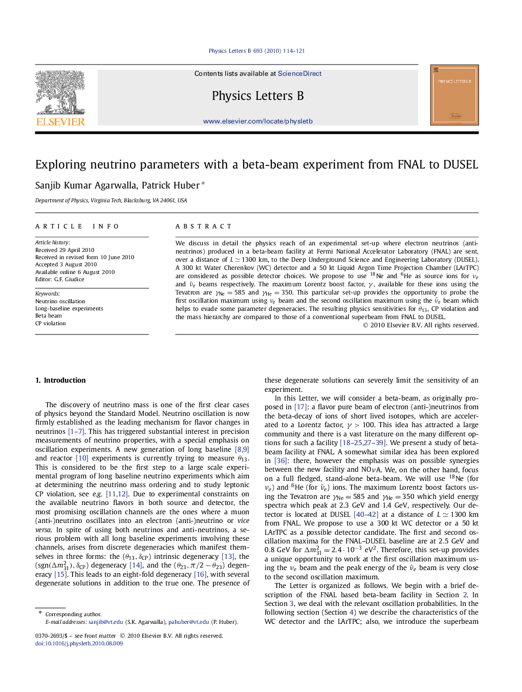 Exploring neutrino parameters with a beta-beam experiment from FNAL to DUSEL