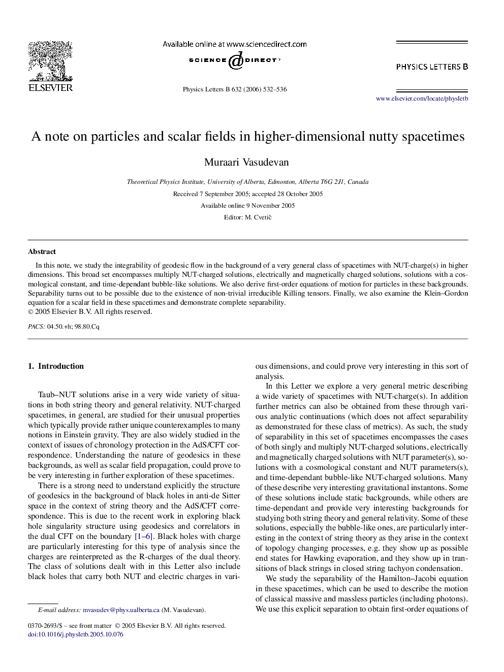 A note on particles and scalar fields in higher-dimensional nutty spacetimes