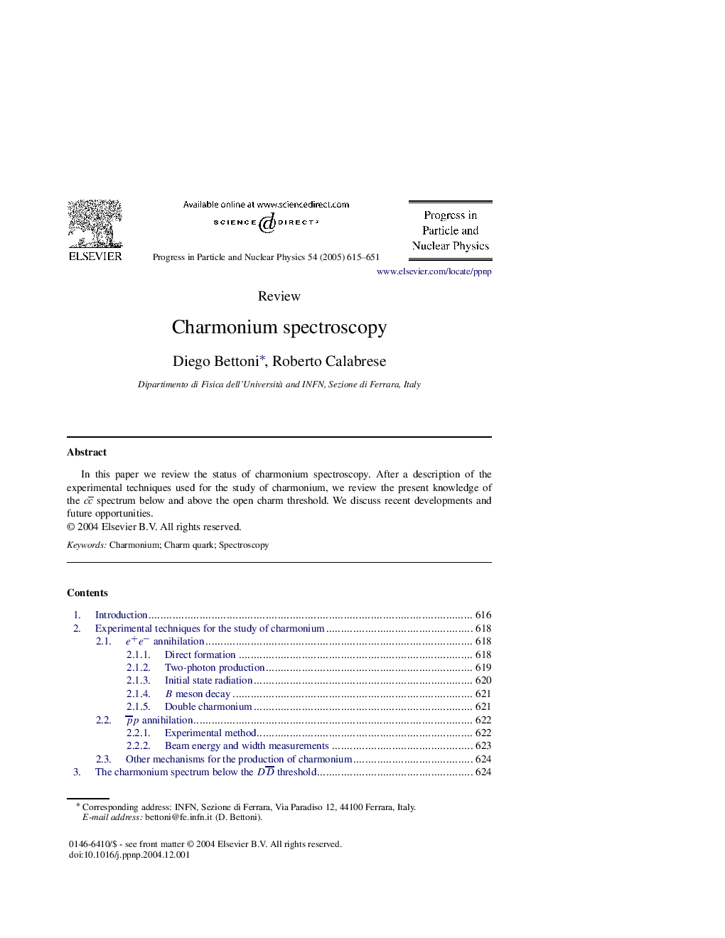 Charmonium spectroscopy