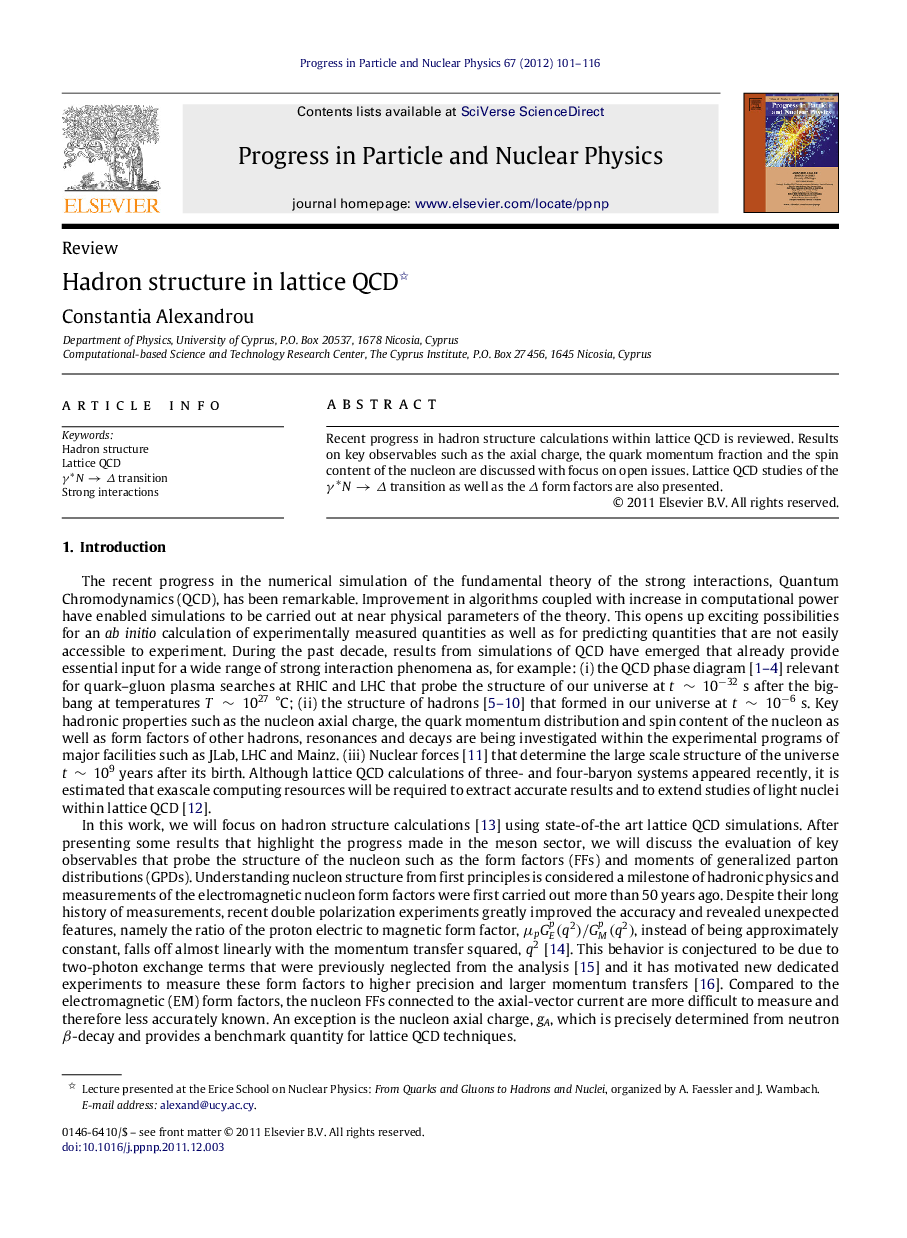 Hadron structure in lattice QCD