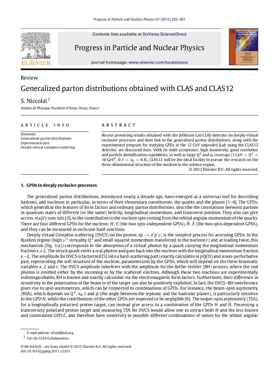 Generalized parton distributions obtained with CLAS and CLAS12