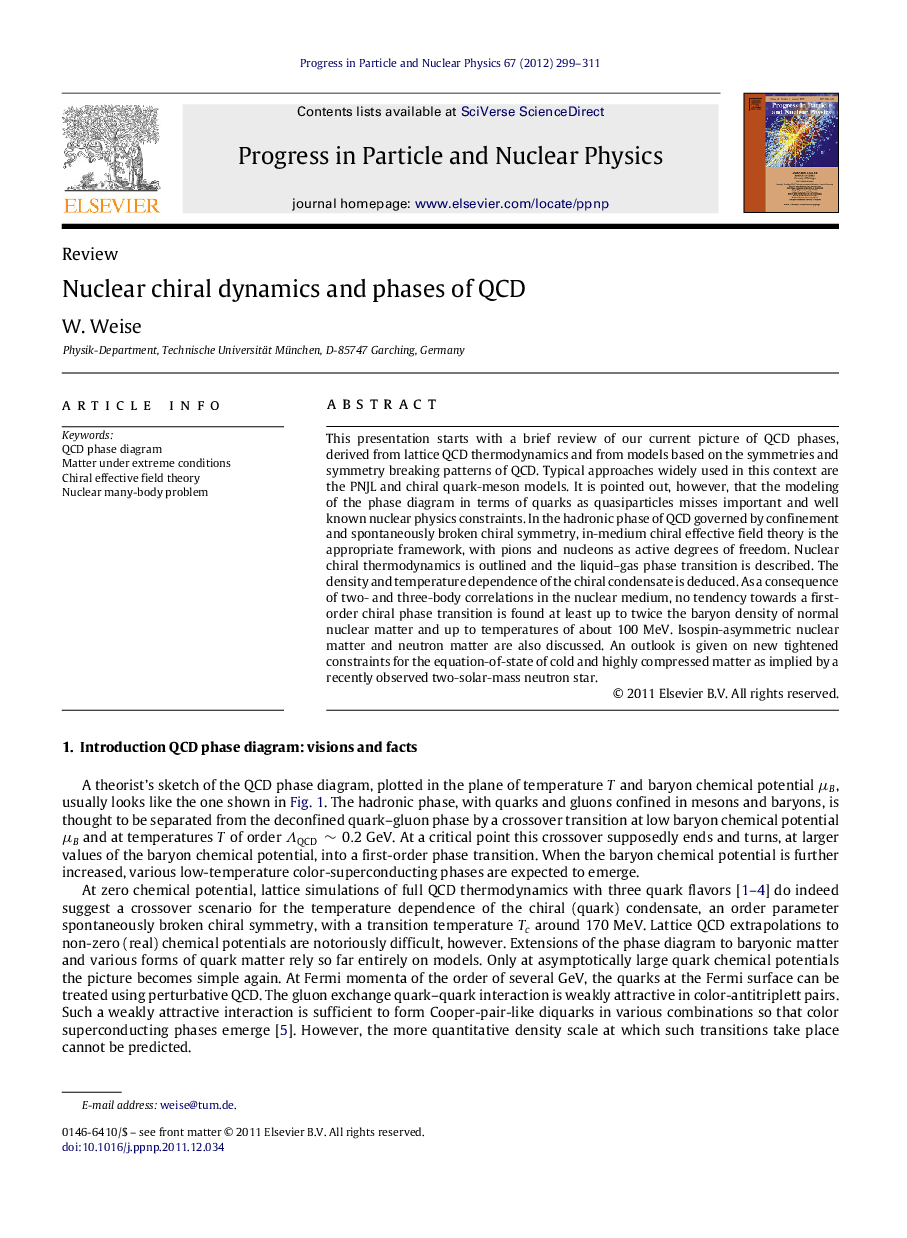 Nuclear chiral dynamics and phases of QCD