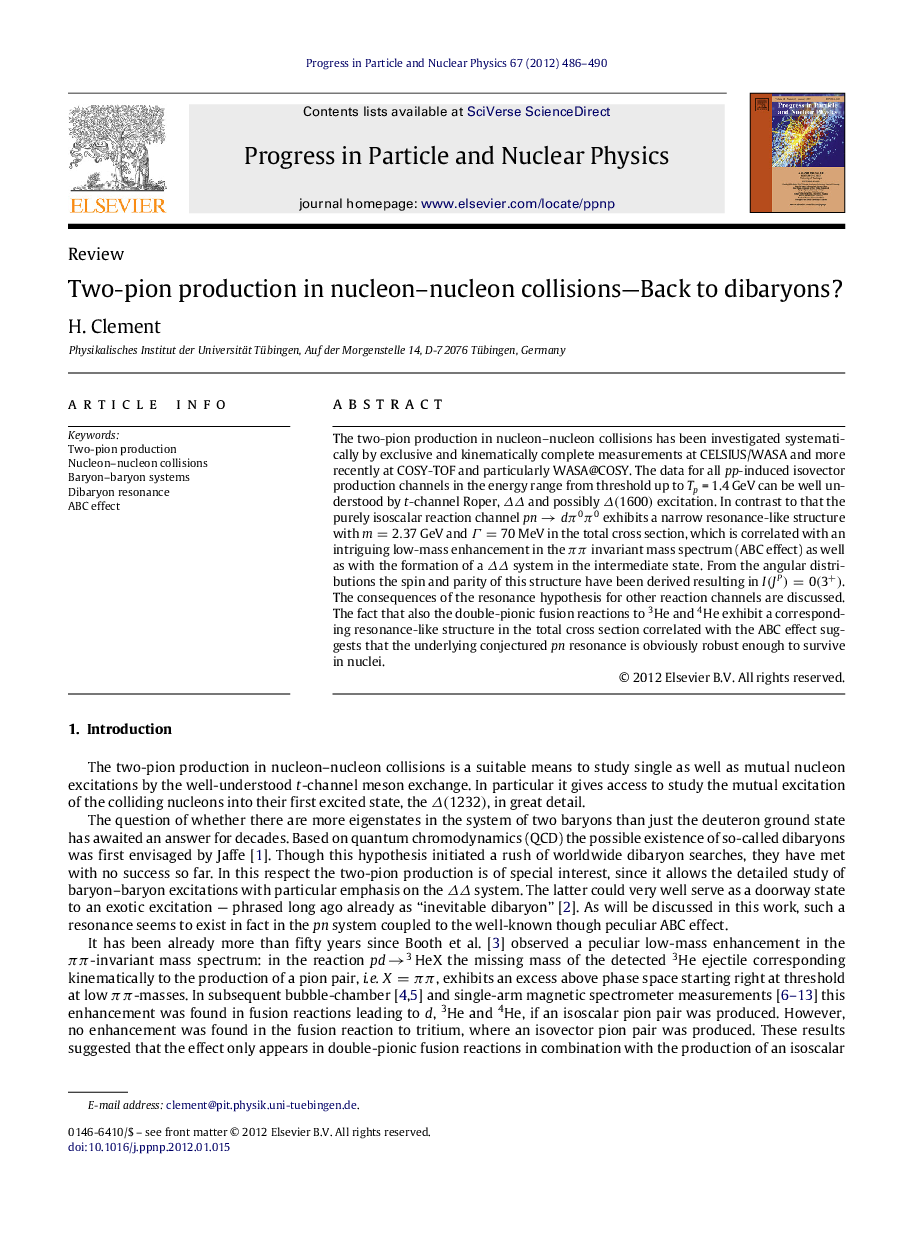 Two-pion production in nucleon-nucleon collisions-Back to dibaryons?