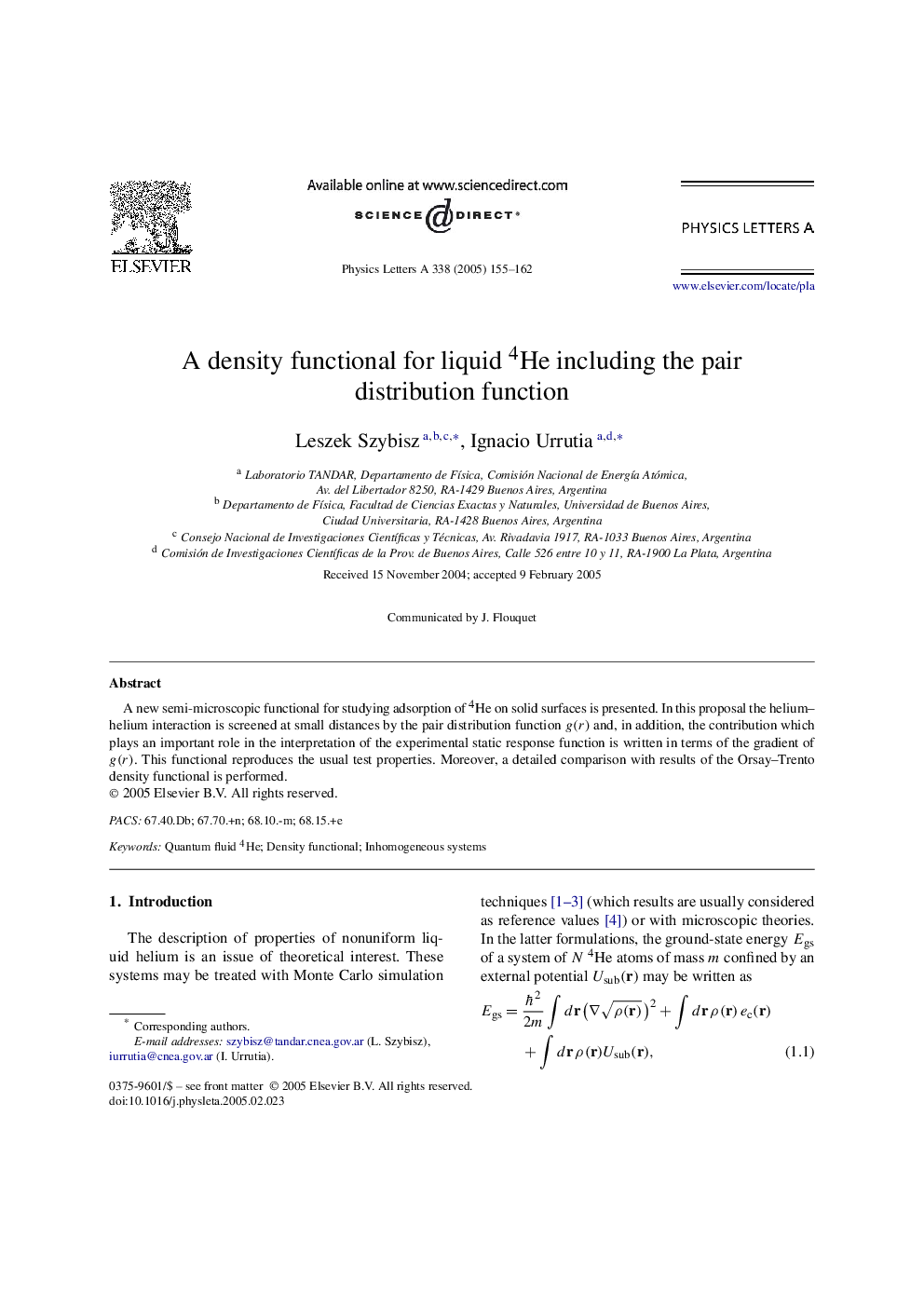 A density functional for liquid 4He including the pair distribution function