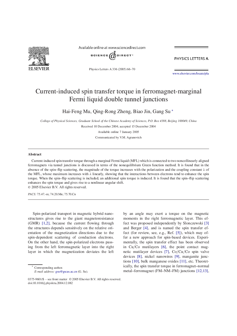 Current-induced spin transfer torque in ferromagnet-marginal Fermi liquid double tunnel junctions