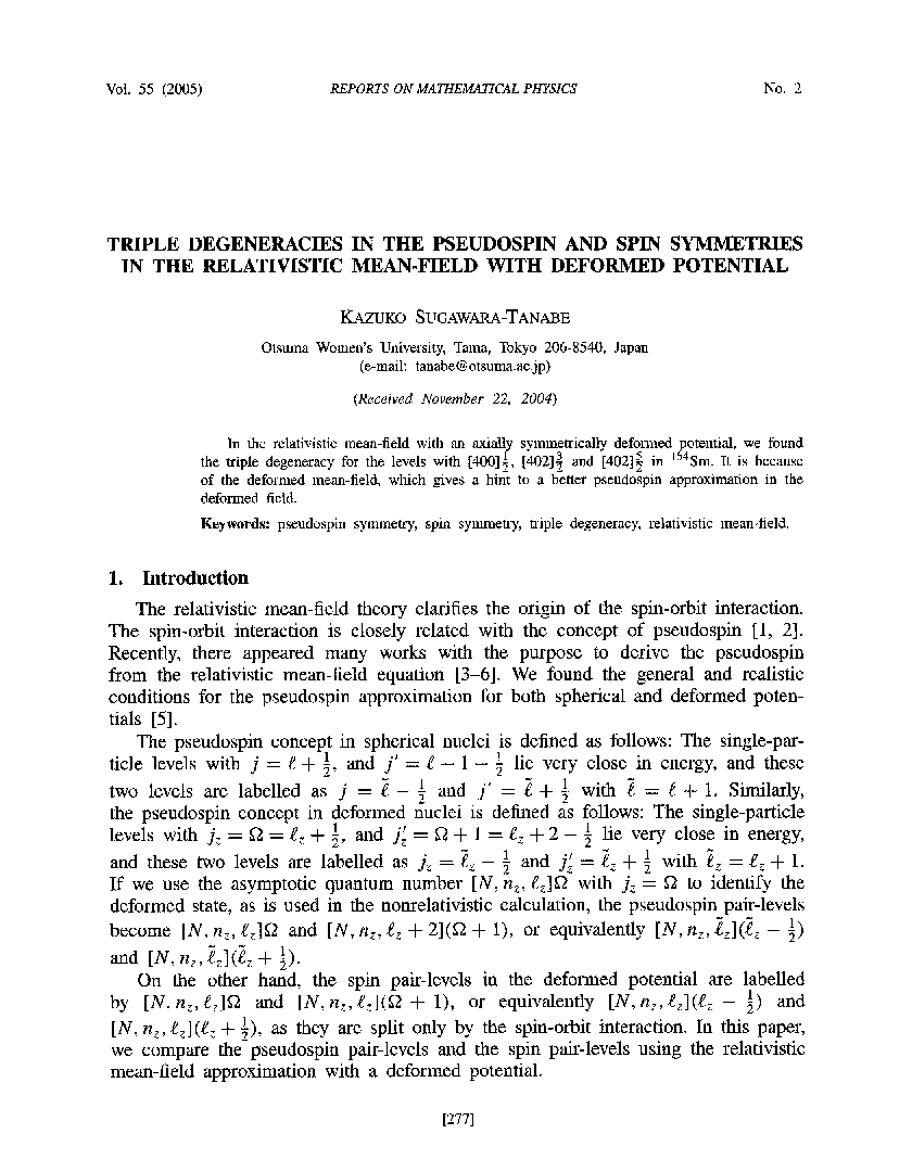 Triple degeneracies in the pseudospin and spin symmetries in the relativistic mean-field with deformed potential