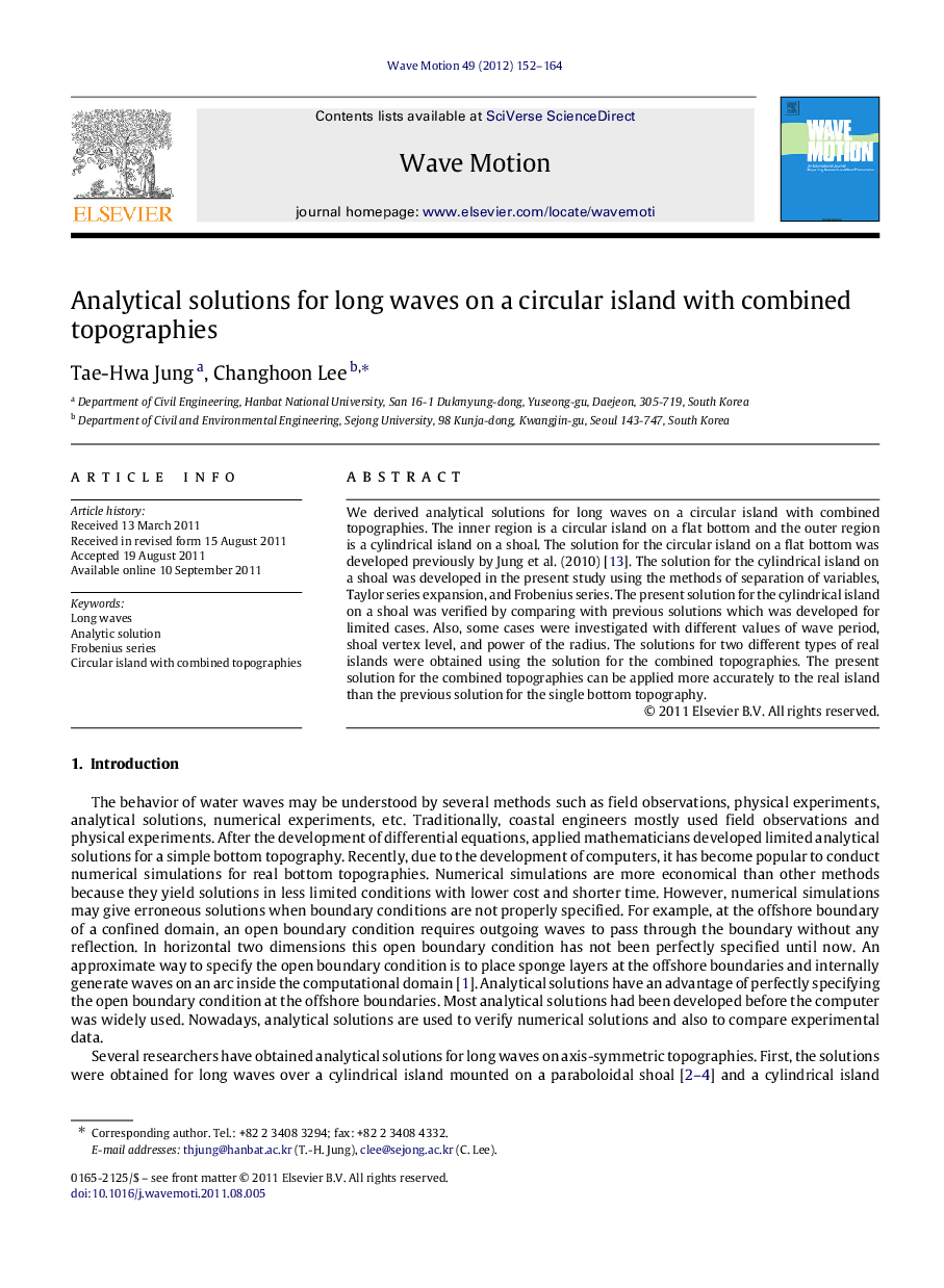 Analytical solutions for long waves on a circular island with combined topographies