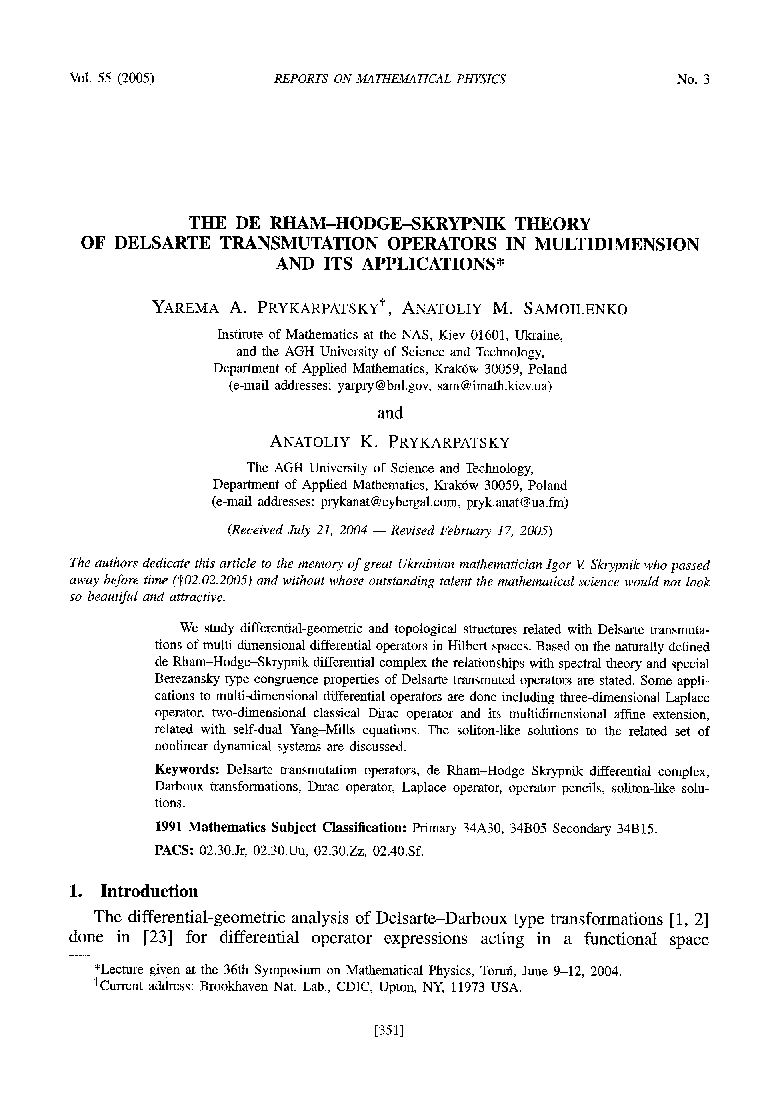 The de Rham-Hodge-Skrypnik theory of Delsarte transmutation operators in multidimension and its applications