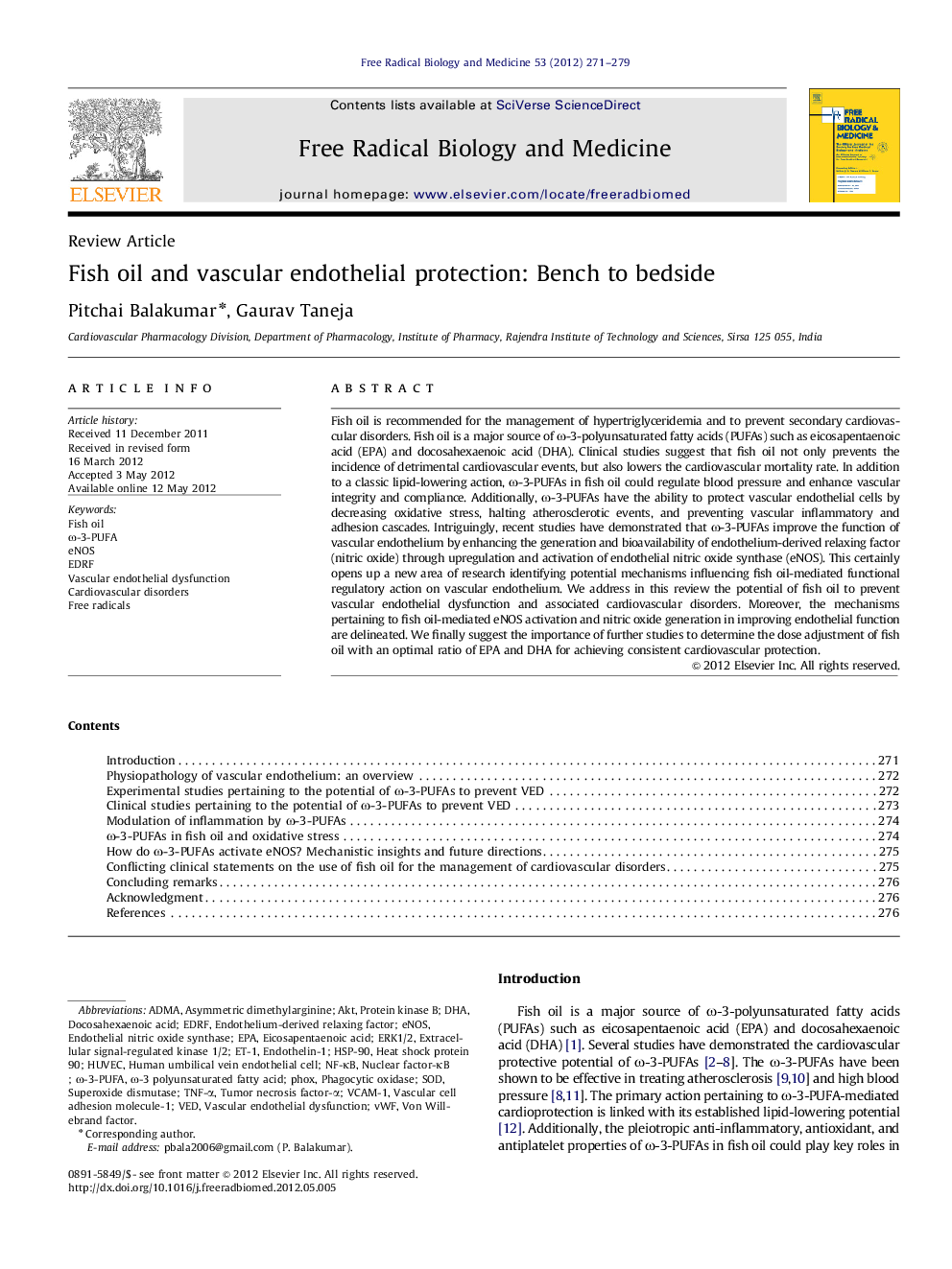 Fish oil and vascular endothelial protection: Bench to bedside