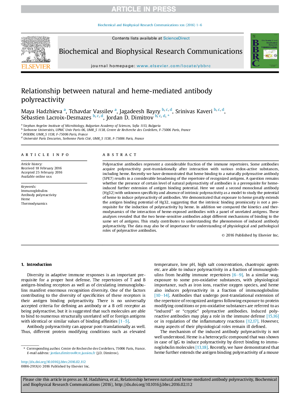 Relationship between natural and heme-mediated antibody polyreactivity