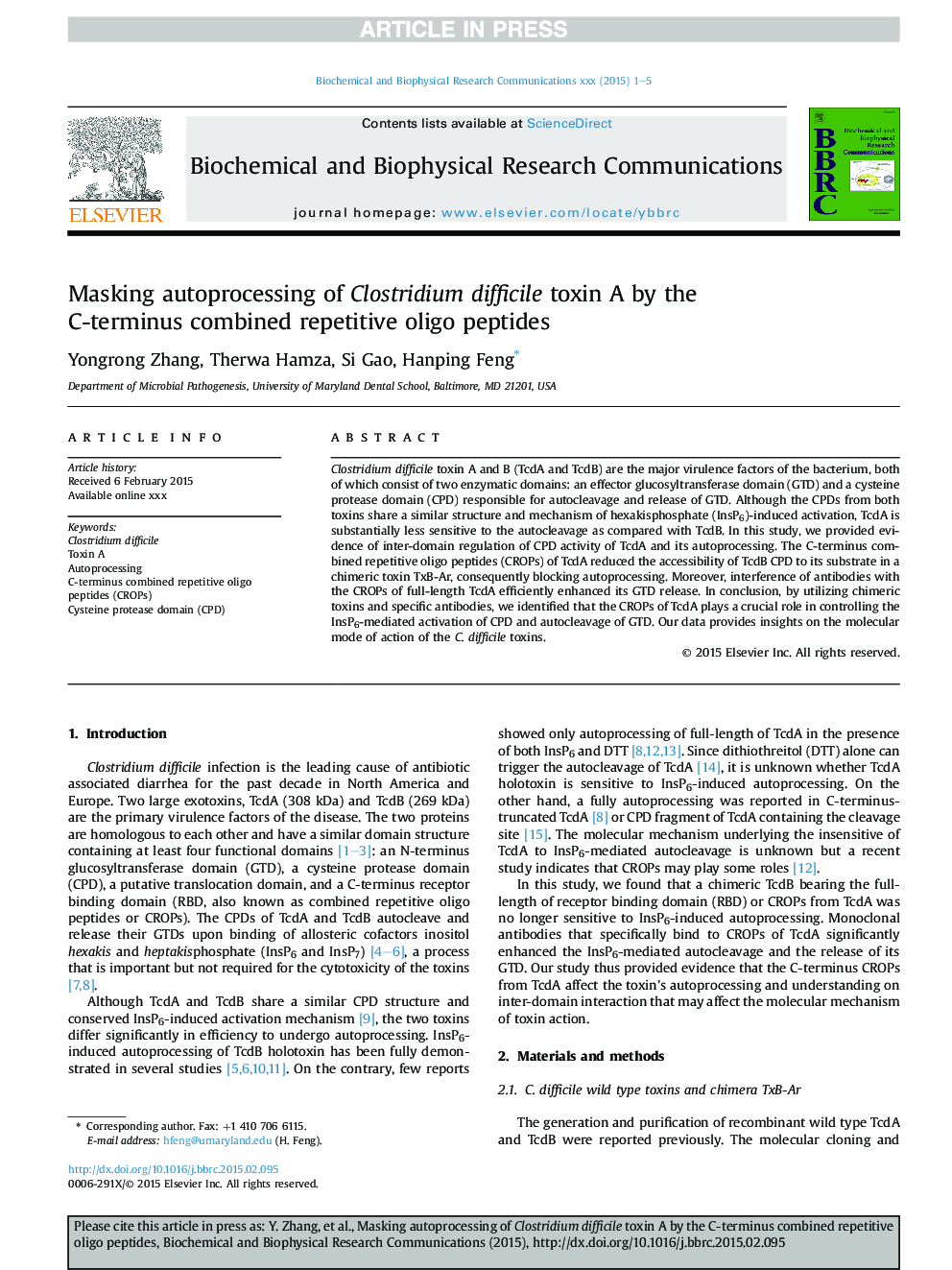 Masking autoprocessing of Clostridium difficile toxin A by the C-terminus combined repetitive oligo peptides