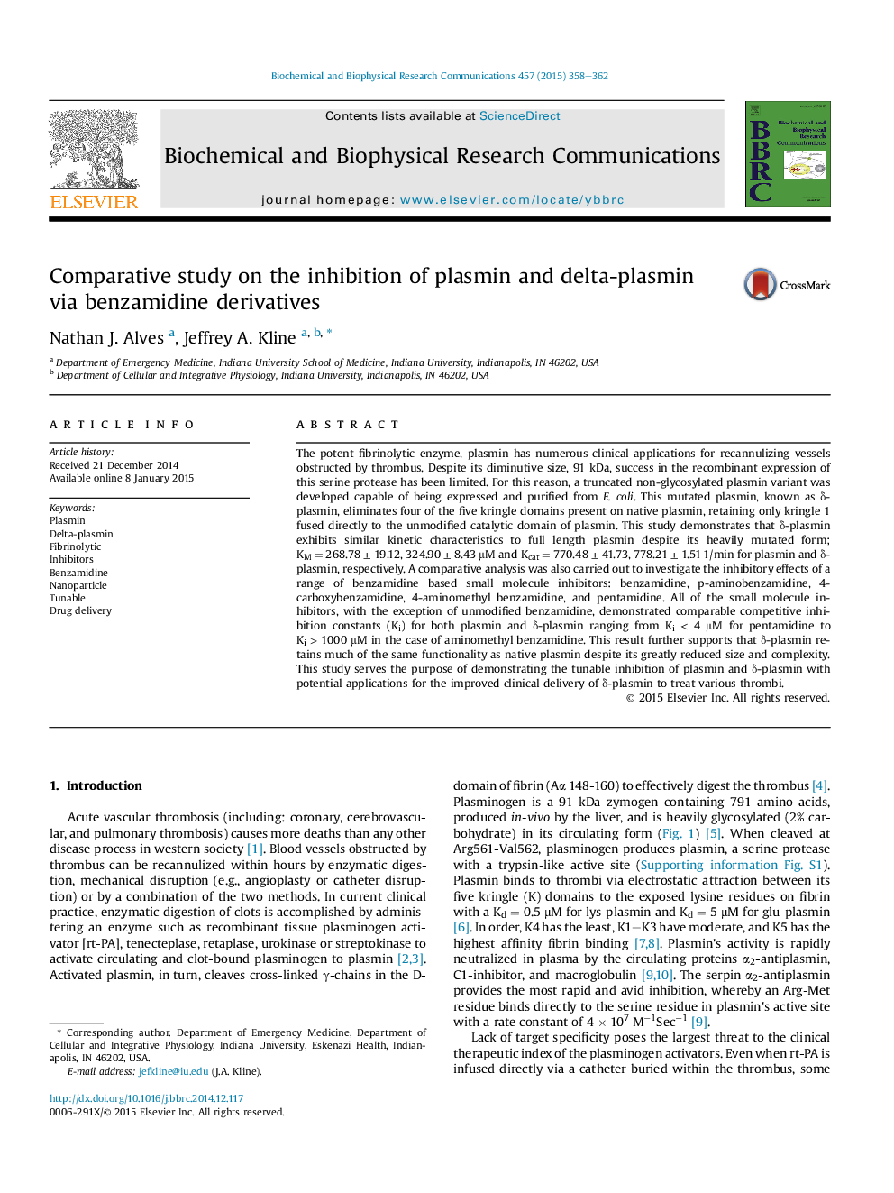 Comparative study on the inhibition of plasmin and delta-plasmin viaÂ benzamidine derivatives