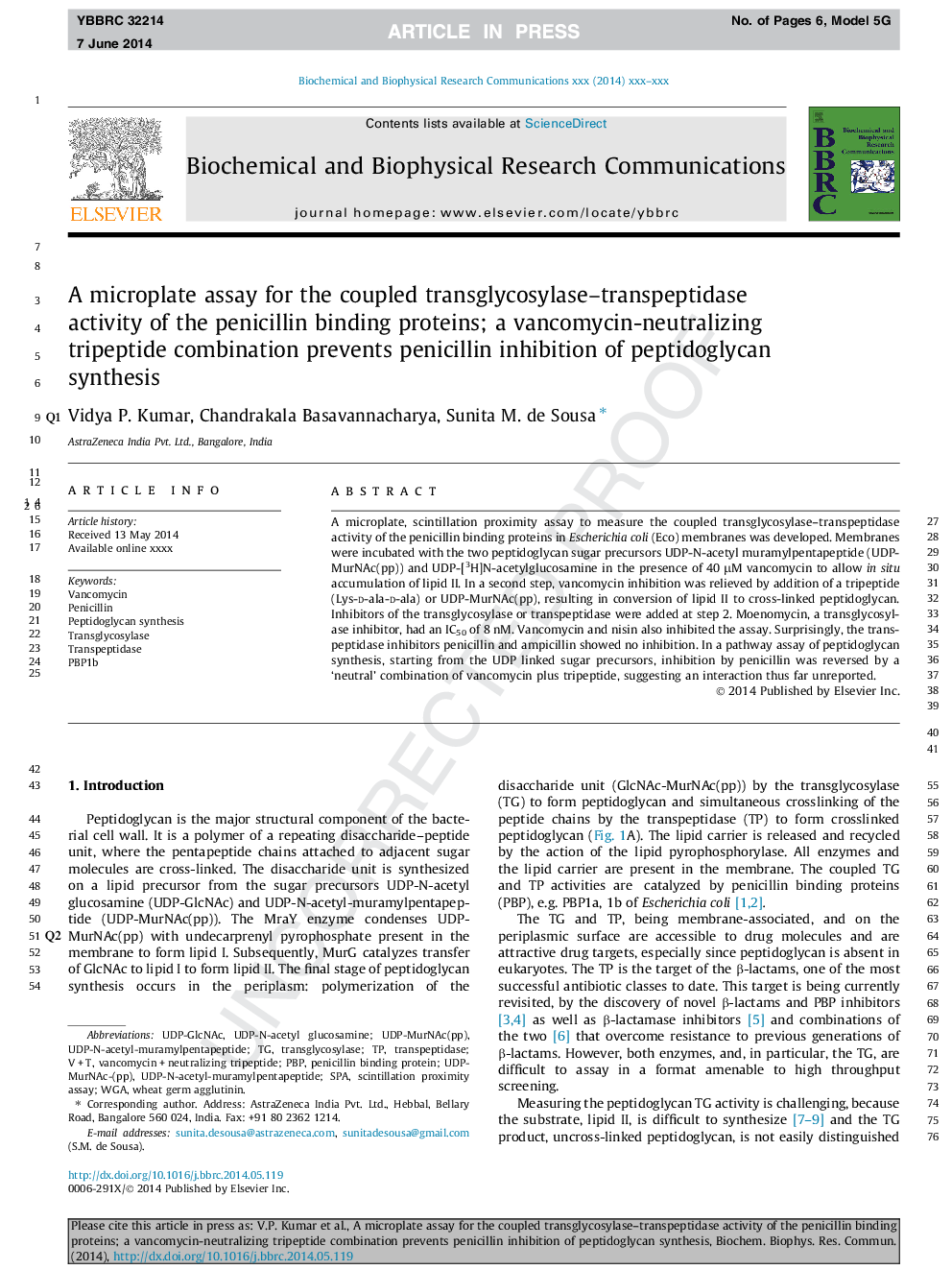 A microplate assay for the coupled transglycosylase-transpeptidase activity of the penicillin binding proteins; a vancomycin-neutralizing tripeptide combination prevents penicillin inhibition of peptidoglycan synthesis