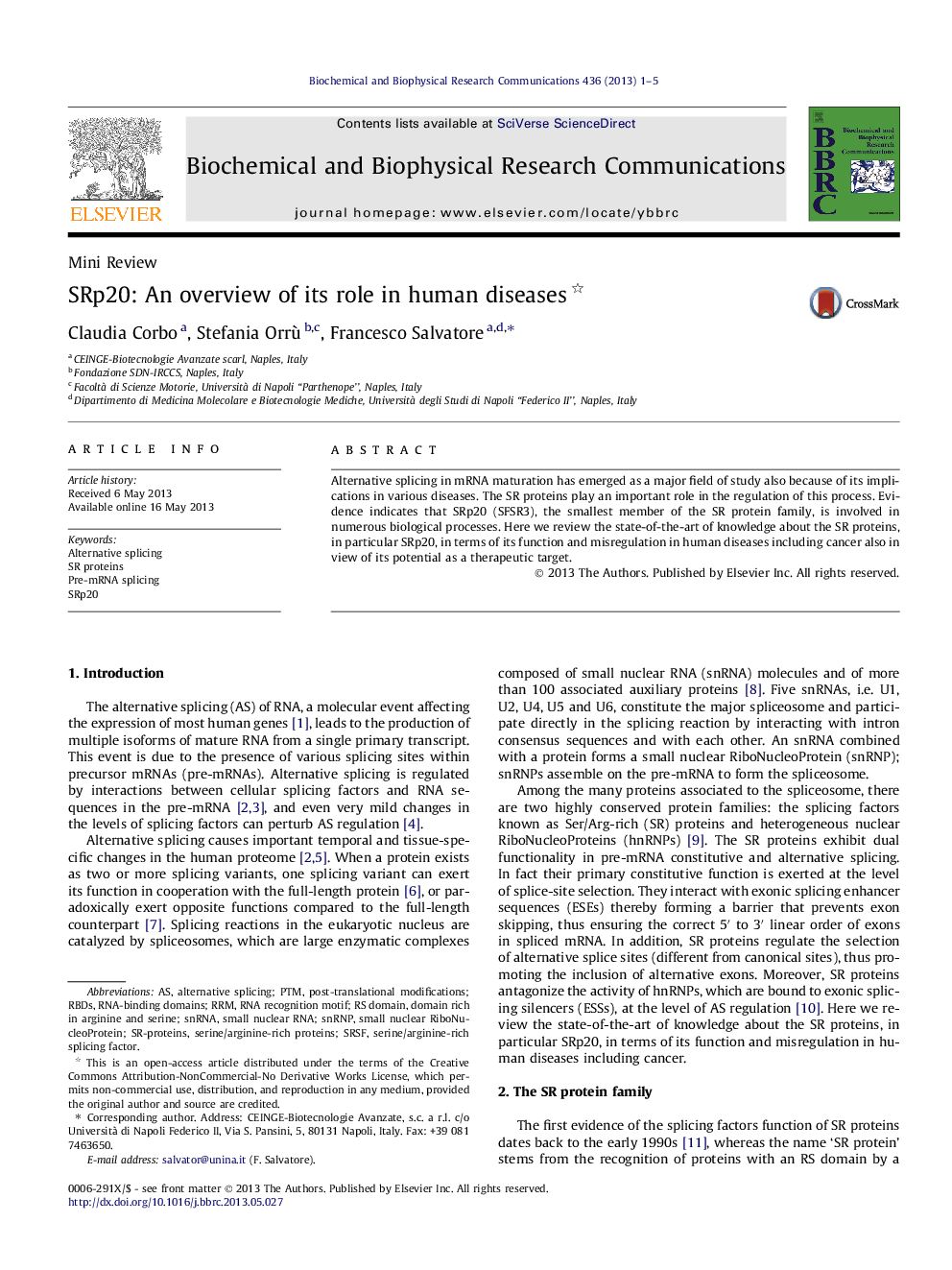 SRp20: An overview of its role in human diseases