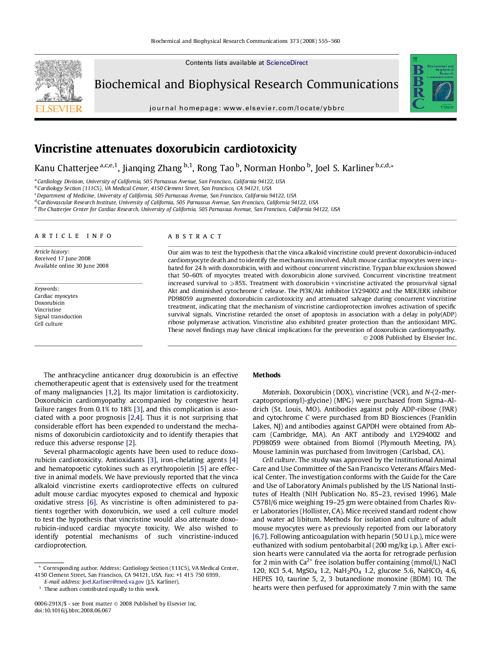 Vincristine attenuates doxorubicin cardiotoxicity