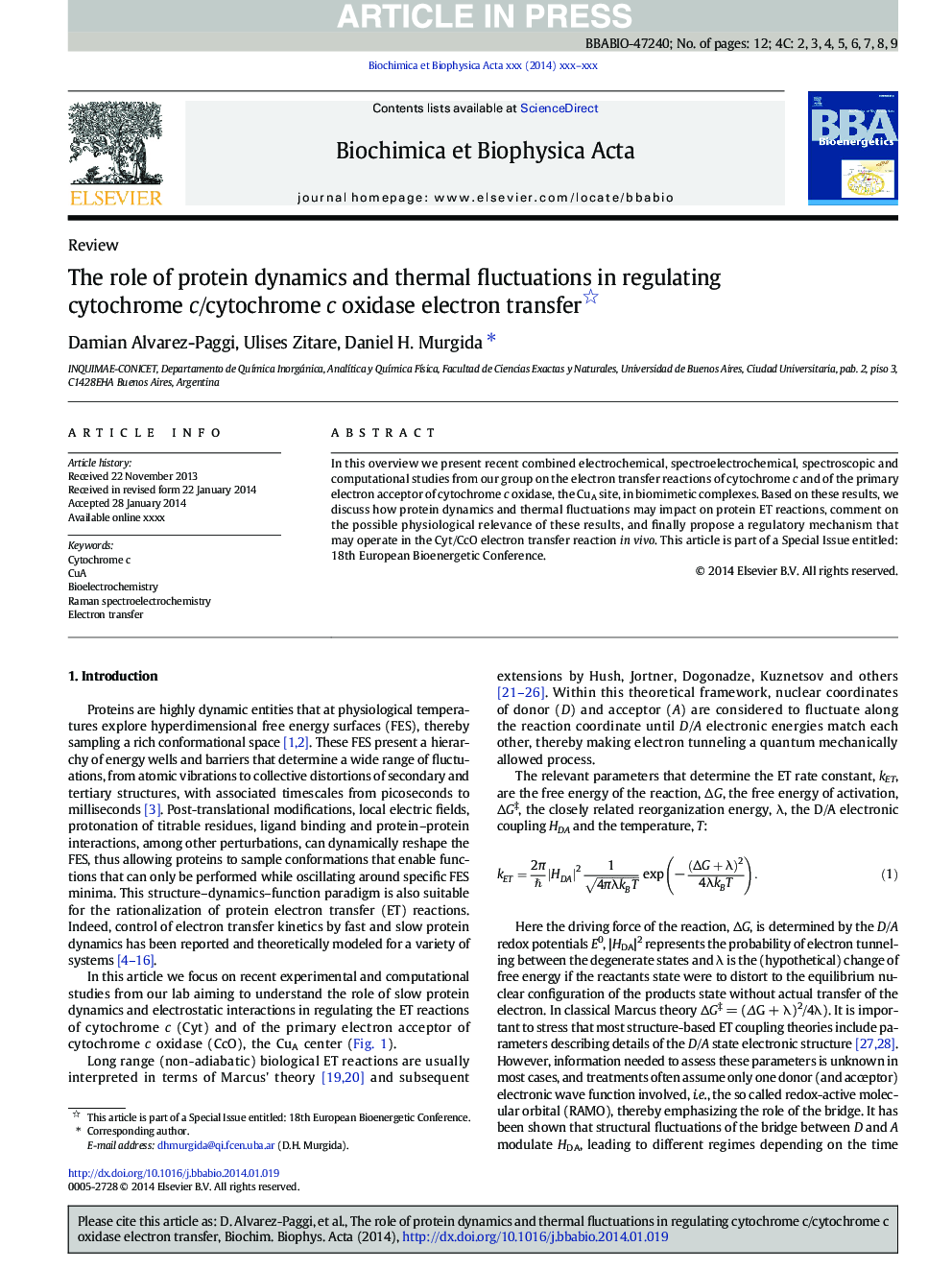 The role of protein dynamics and thermal fluctuations in regulating cytochrome c/cytochrome c oxidase electron transfer