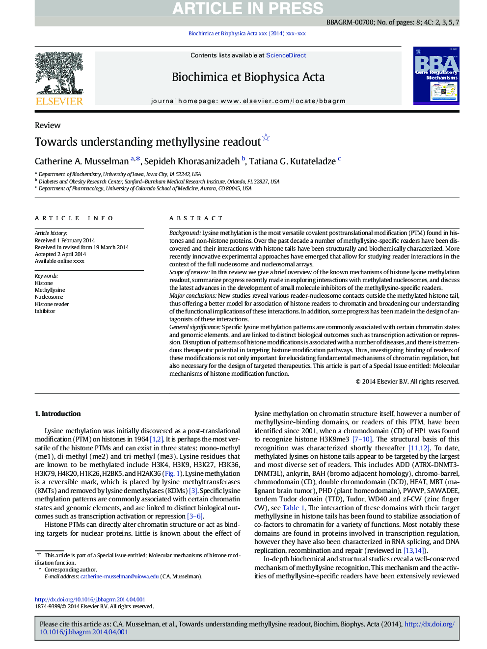 Towards understanding methyllysine readout