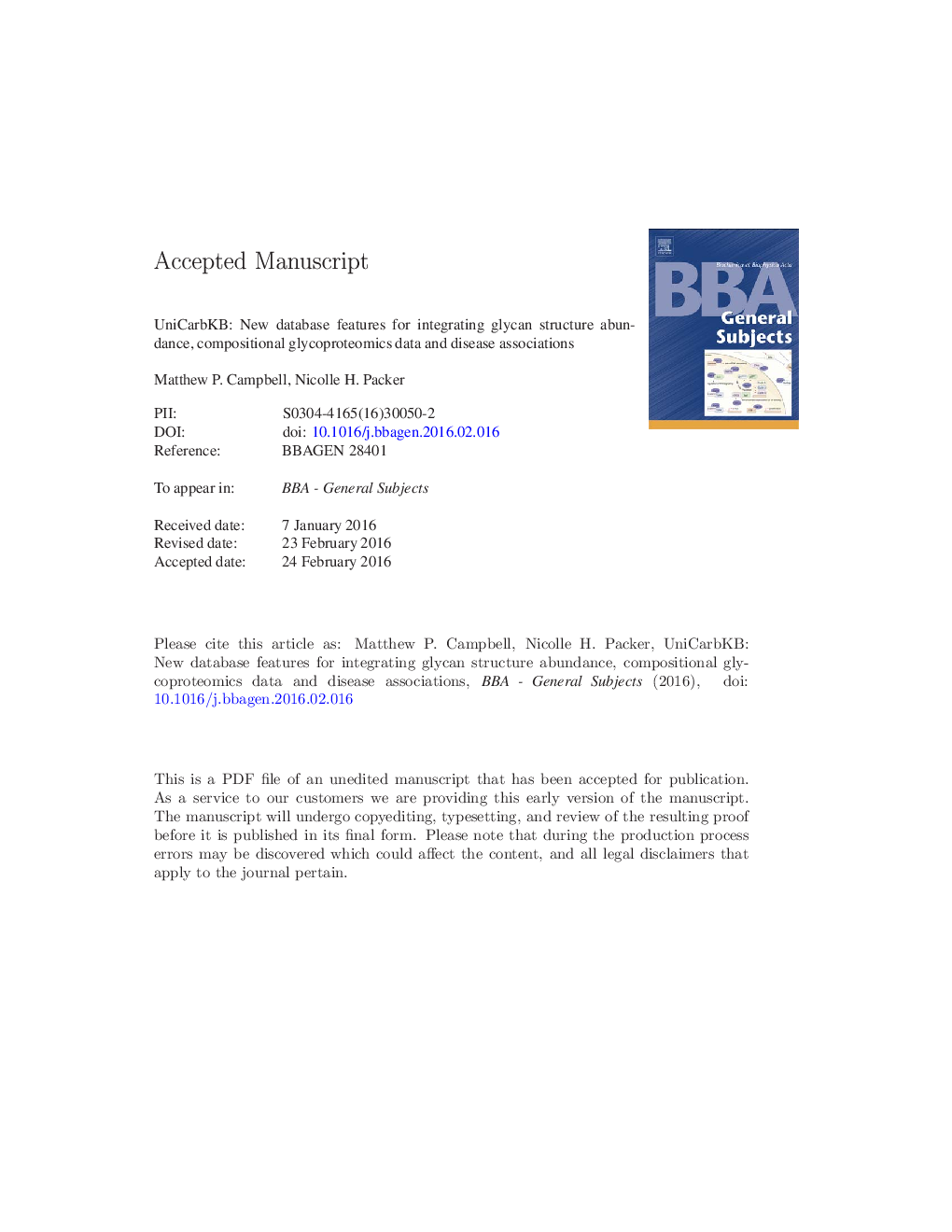 UniCarbKB: New database features for integrating glycan structure abundance, compositional glycoproteomics data, and disease associations