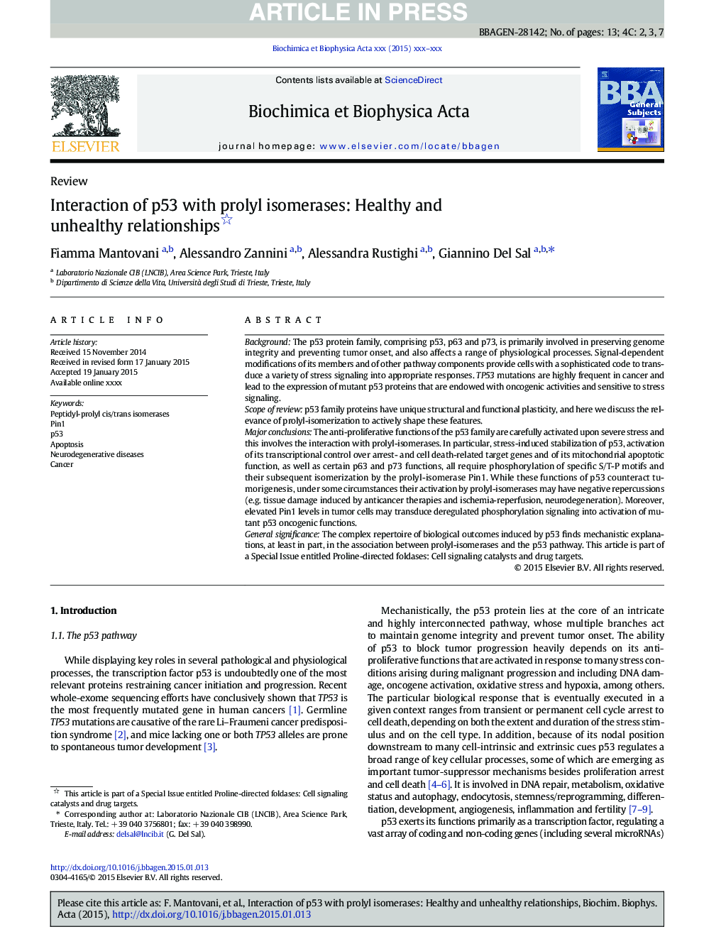 Interaction of p53 with prolyl isomerases: Healthy and unhealthy relationships