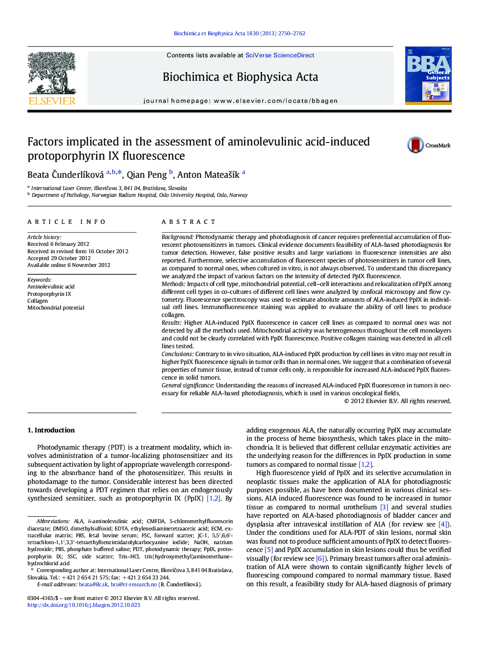 Factors implicated in the assessment of aminolevulinic acid-induced protoporphyrin IX fluorescence