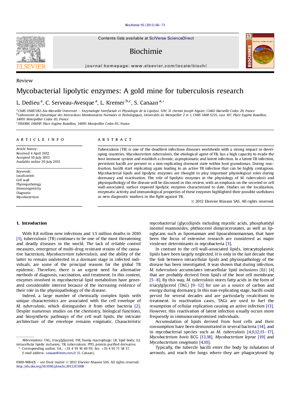 Mycobacterial lipolytic enzymes: A gold mine for tuberculosis research