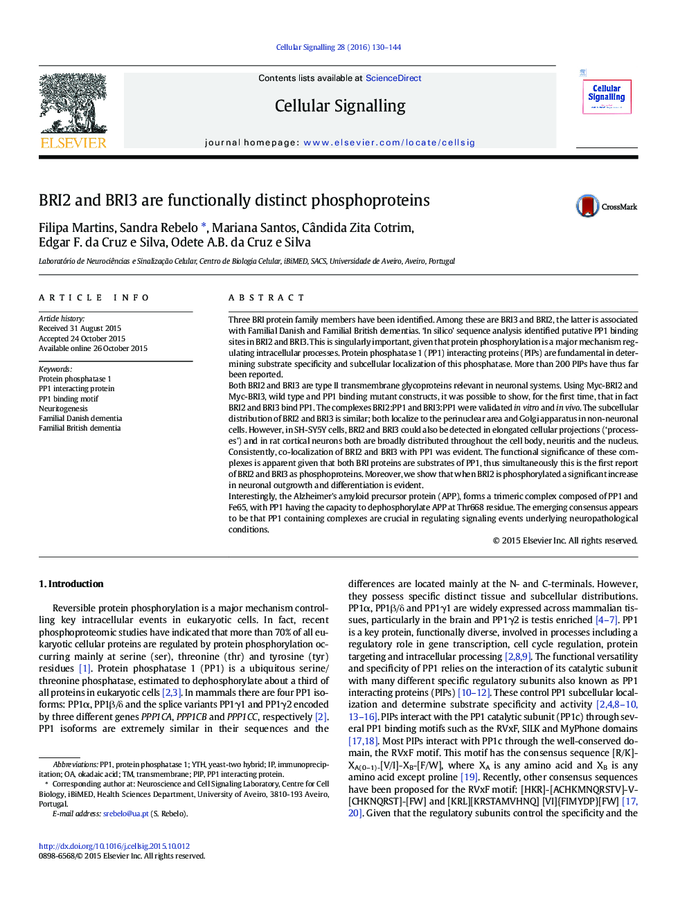 BRI2 and BRI3 are functionally distinct phosphoproteins