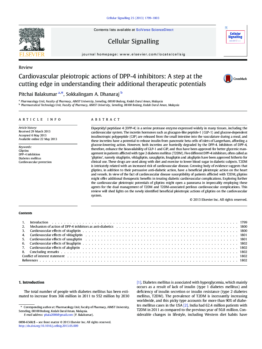 Cardiovascular pleiotropic actions of DPP-4 inhibitors: A step at the cutting edge in understanding their additional therapeutic potentials