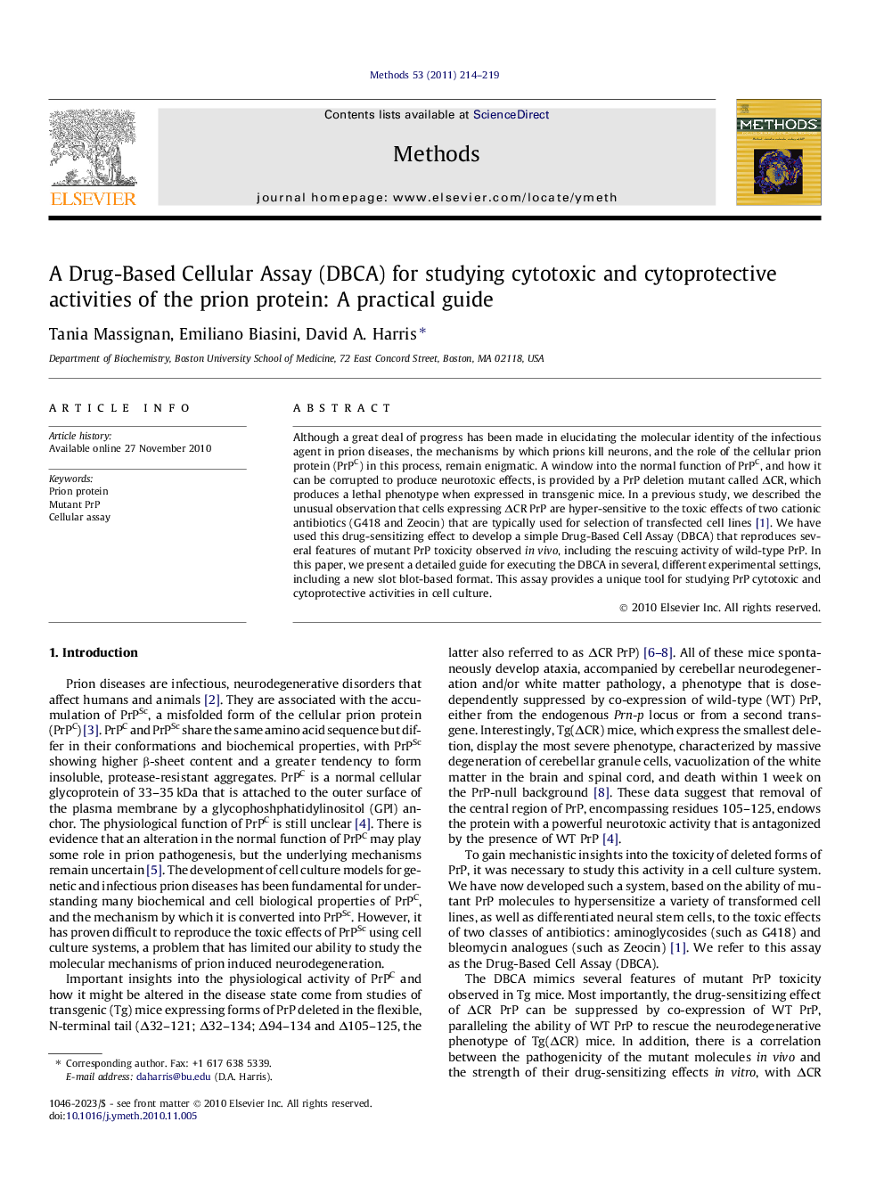 A Drug-Based Cellular Assay (DBCA) for studying cytotoxic and cytoprotective activities of the prion protein: A practical guide