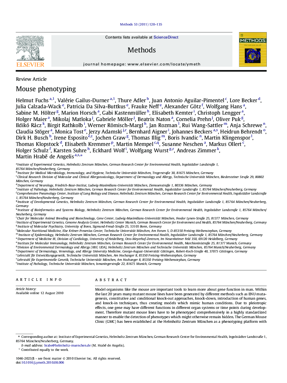 Mouse phenotyping