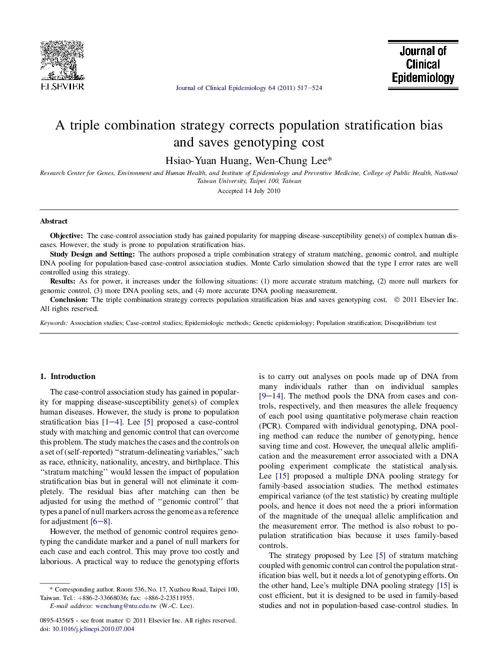 A triple combination strategy corrects population stratification bias and saves genotyping cost