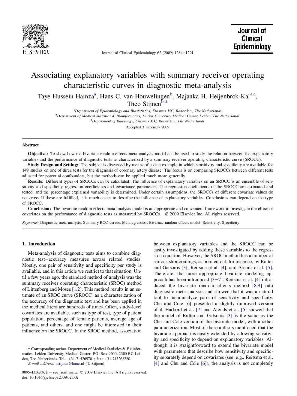 Associating explanatory variables with summary receiver operating characteristic curves in diagnostic meta-analysis