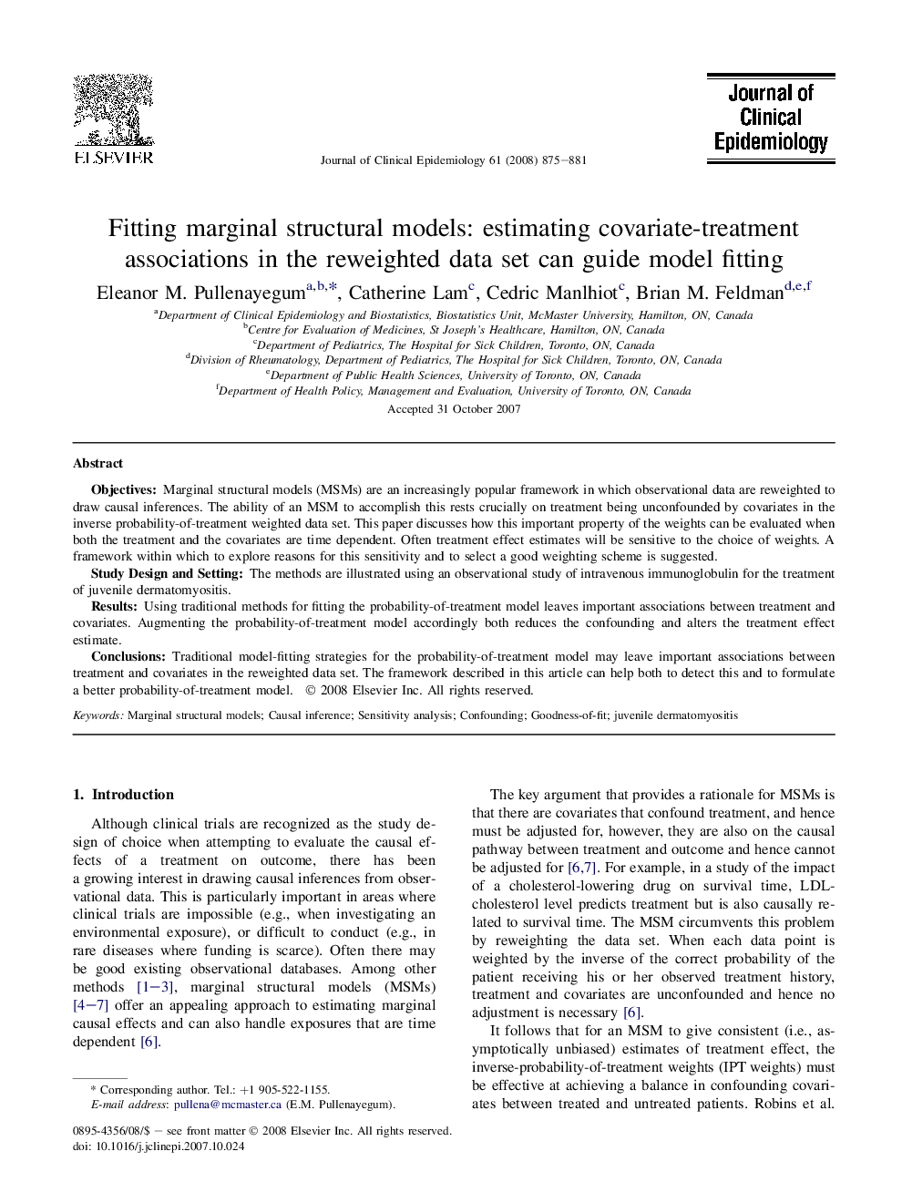 Fitting marginal structural models: estimating covariate-treatment associations in the reweighted data set can guide model fitting