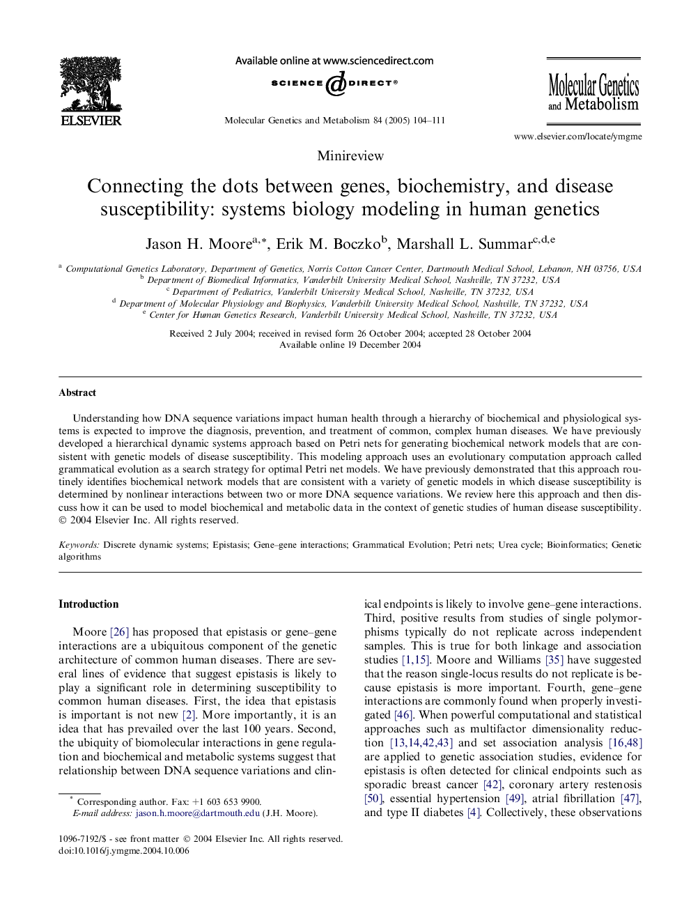 Connecting the dots between genes, biochemistry, and disease susceptibility: systems biology modeling in human genetics