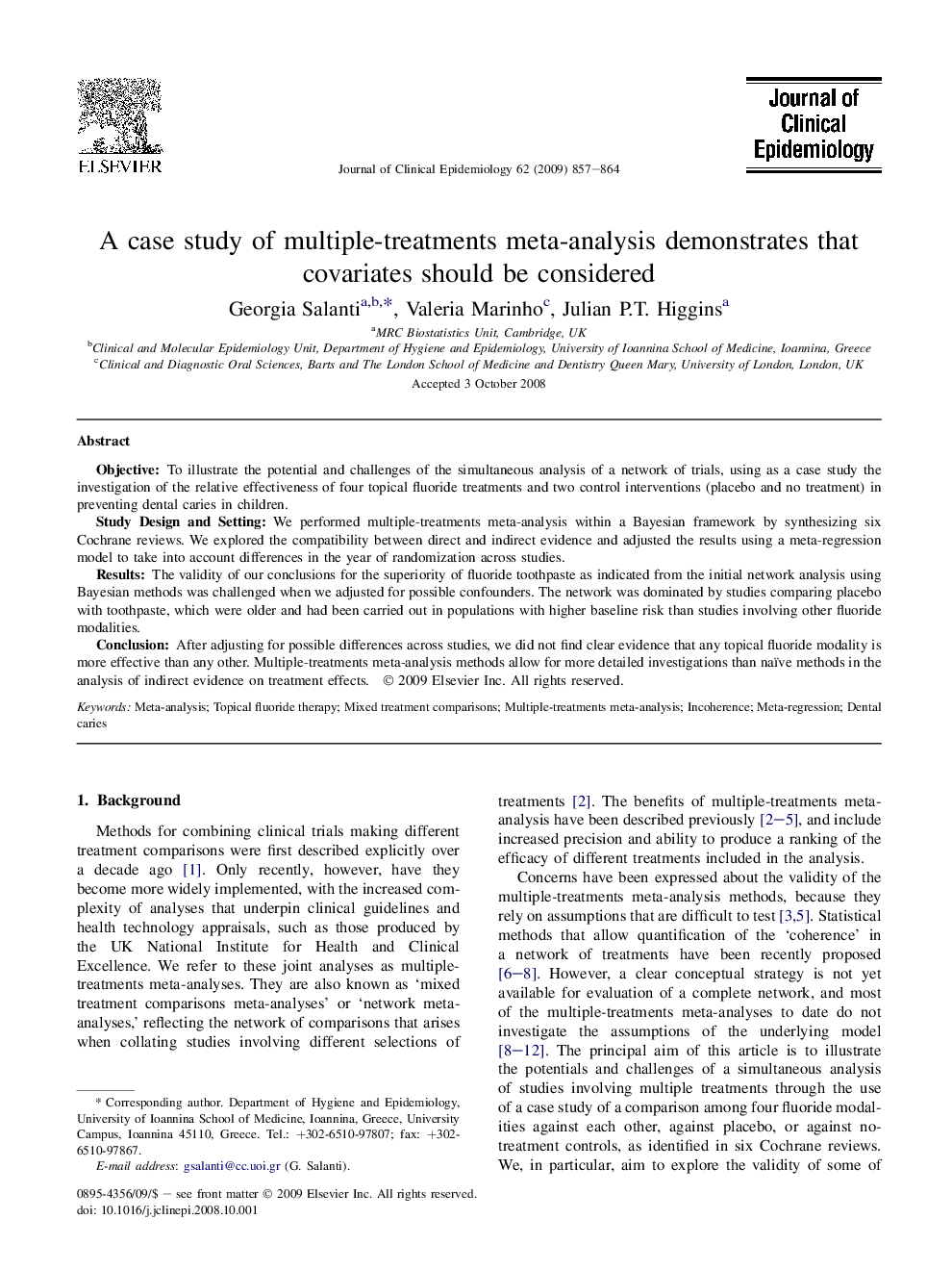 A case study of multiple-treatments meta-analysis demonstrates that covariates should be considered